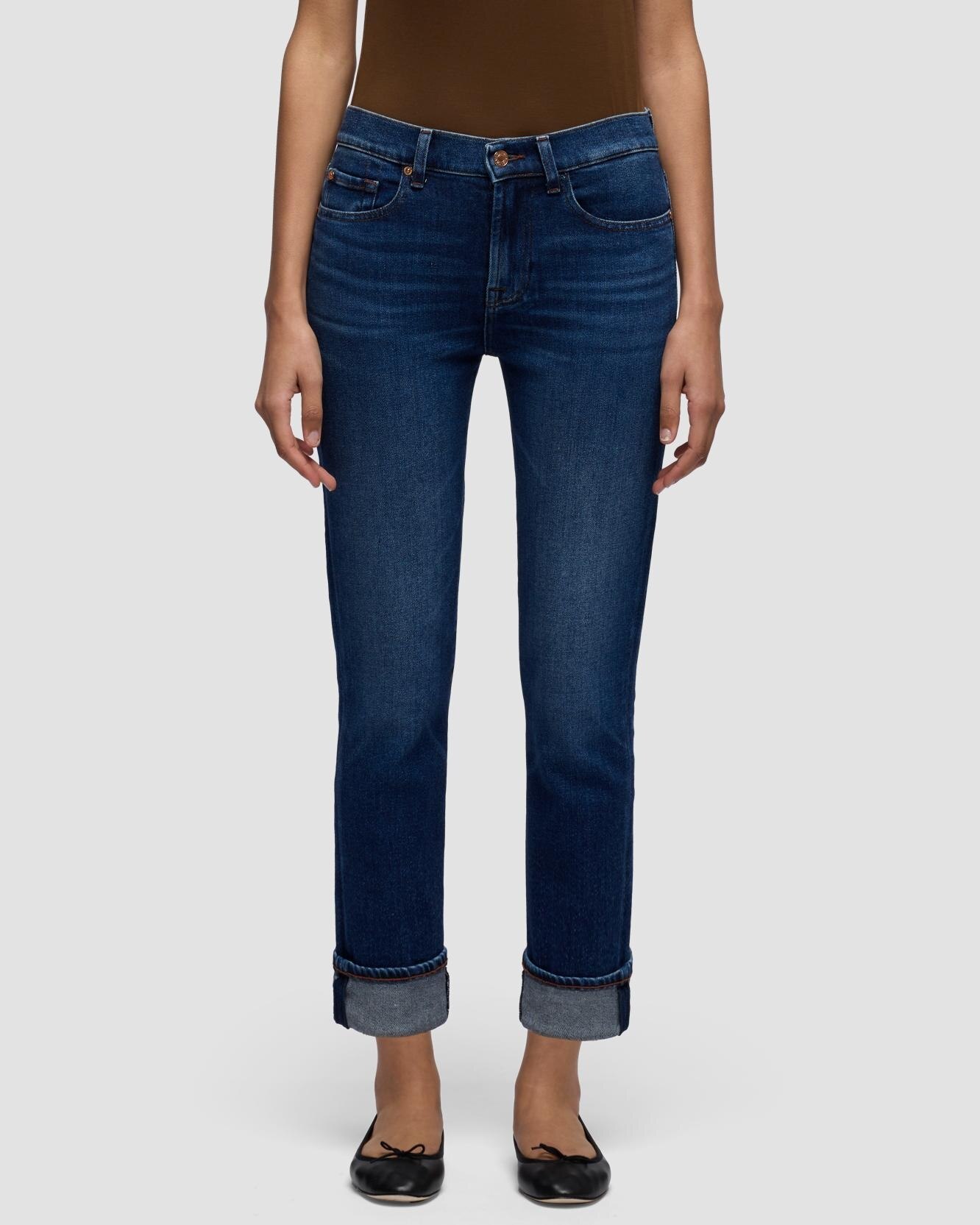 Vaqueros pitillo de mujer relaxed skinny con cintura media - 7 For all mankind - Azul Azul-2