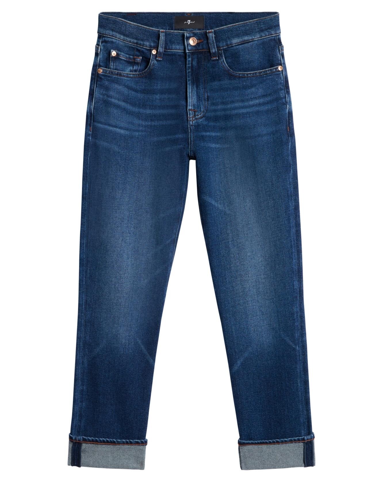 Vaqueros pitillo de mujer relaxed skinny con cintura media - 7 For all mankind - Azul Azul-6