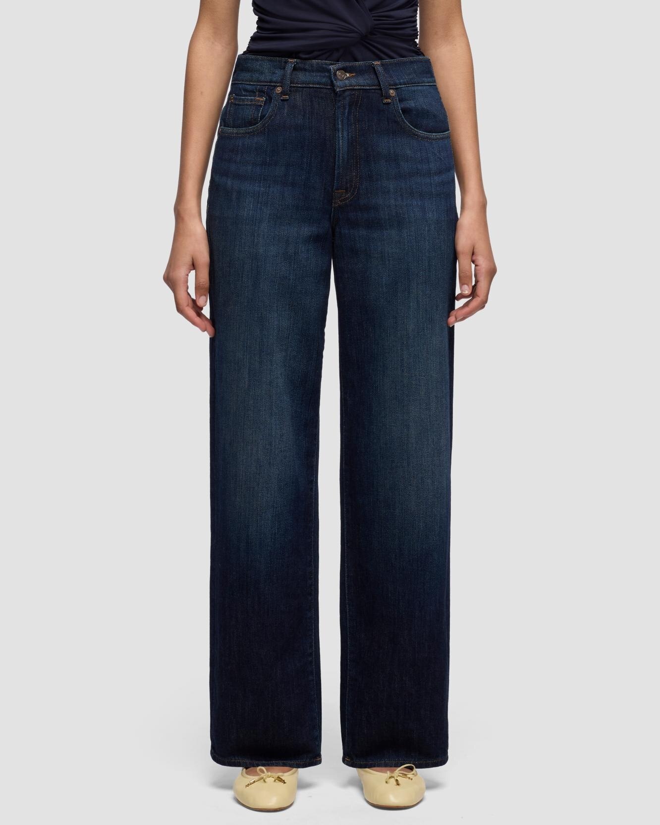 Vaqueros rectos de mujer stovepipe straight con cintura media - 7 For all mankind - Azul Azul-2