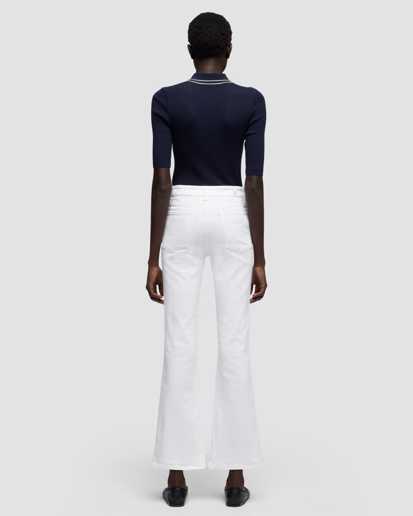 Pantalones de campana de mujer cropped boot con cintura media - 7 For all mankind - Blanco Blanco-3