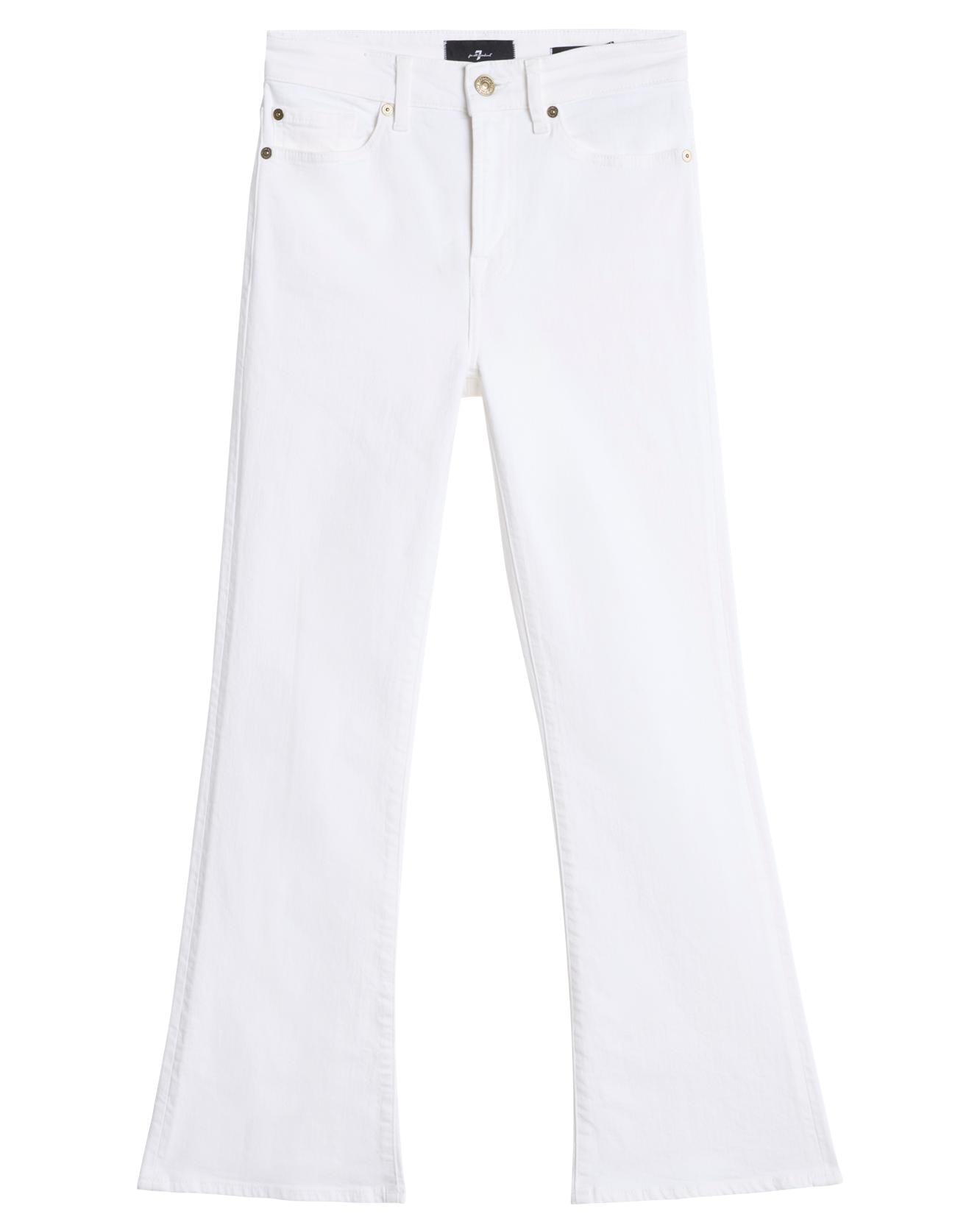 Pantalones de campana de mujer cropped boot con cintura media - 7 For all mankind - Blanco Blanco-6