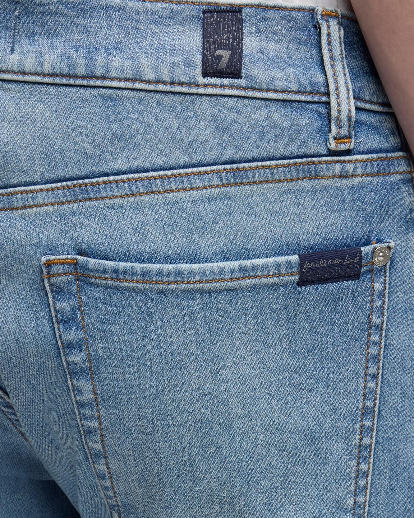 Imagen 3 de Pantalones de hombre slim de tiro medio en color beige - 7 For all mankind - Azul claro Azul claro