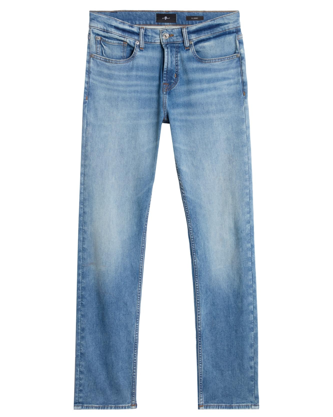 Imagen 6 de Pantalones de hombre slim de tiro medio en color beige - 7 For all mankind - Azul claro Azul claro