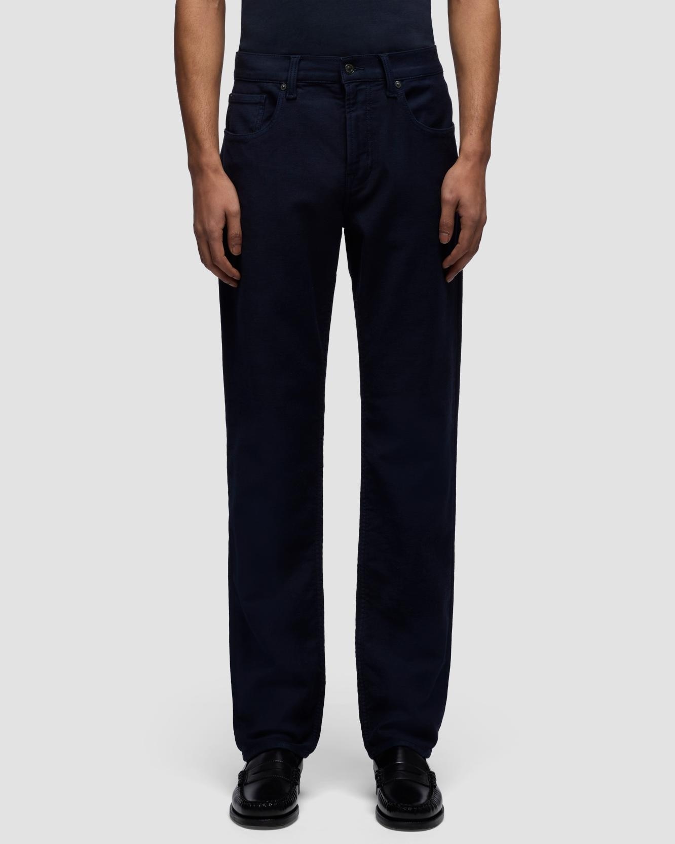 Pantalones de hombre slim de tiro medio en color - 7 For all mankind - Azul Azul-2