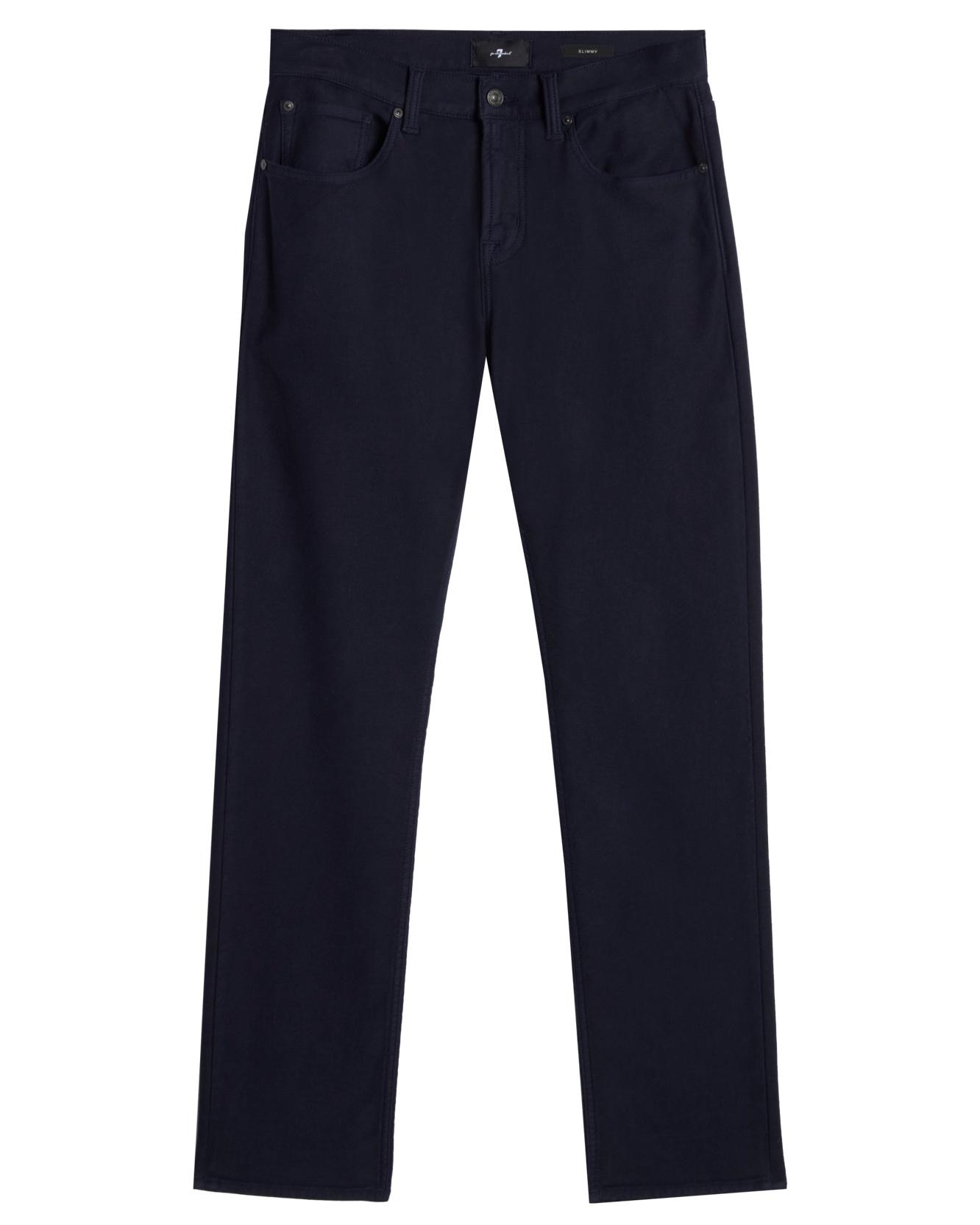 Pantalones de hombre slim de tiro medio en color - 7 For all mankind - Azul Azul-6