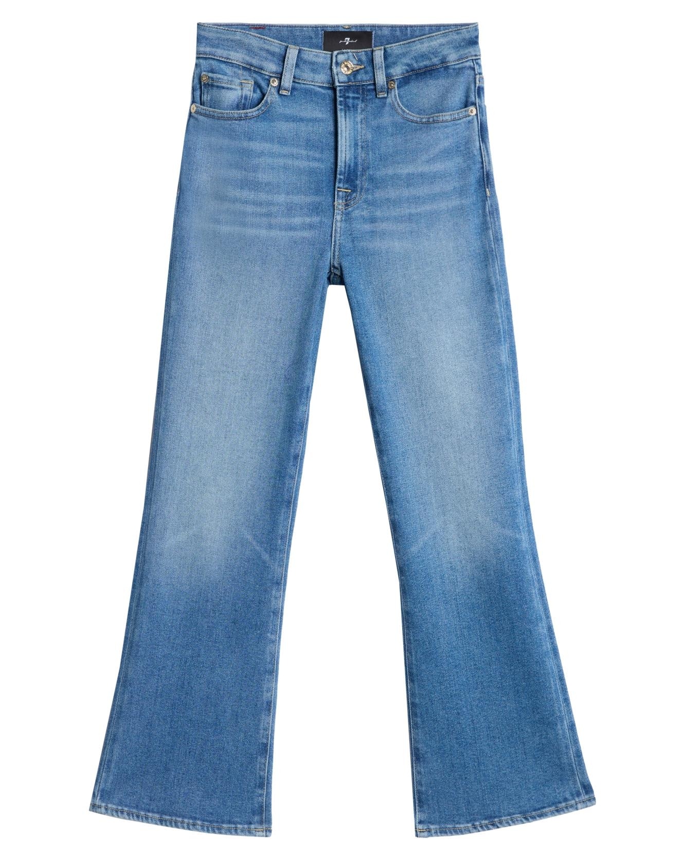 Vaqueros campana de mujer cropped boot con cintura media - 7 For all mankind - Azul Azul-6
