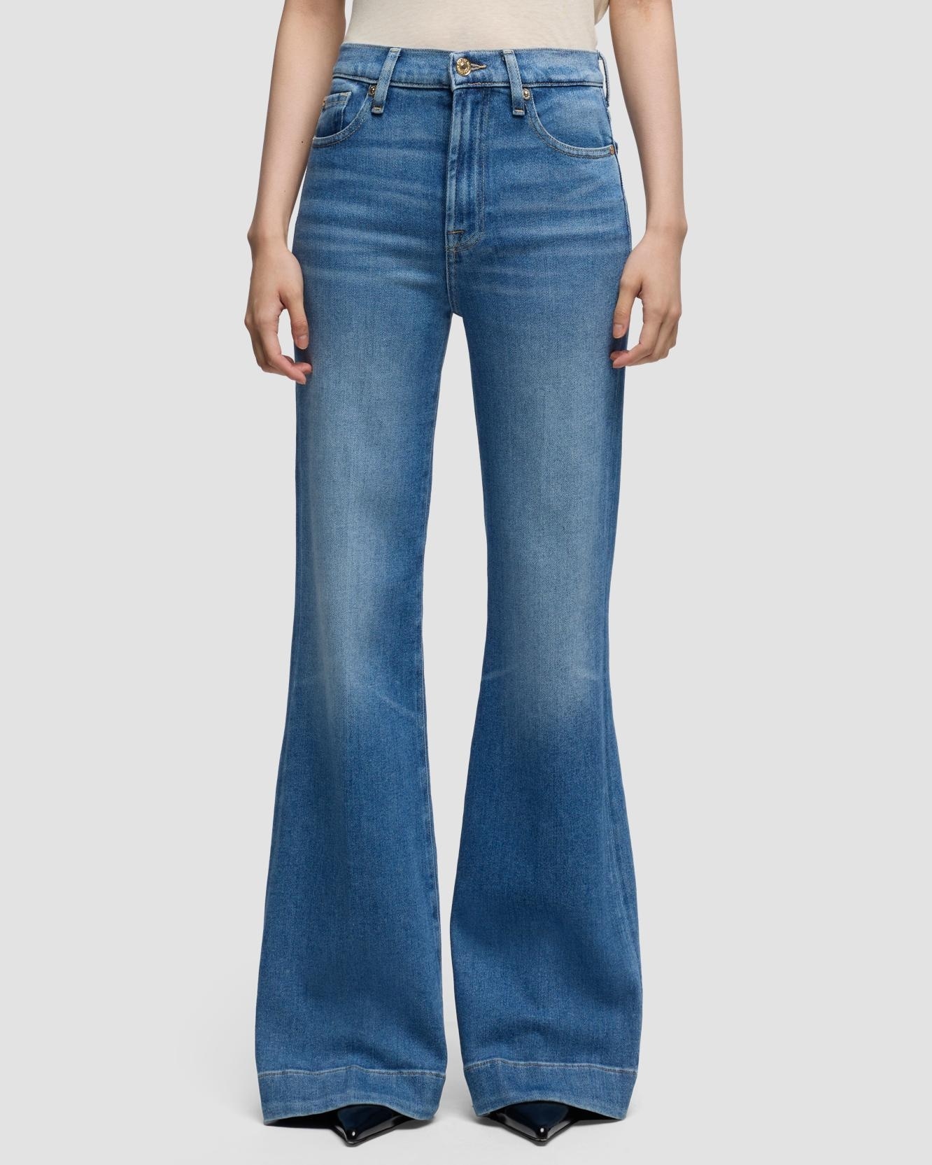Vaqueros anchos dec mujer modern dojo con cintura alta - 7 For all mankind - Azul Azul-2