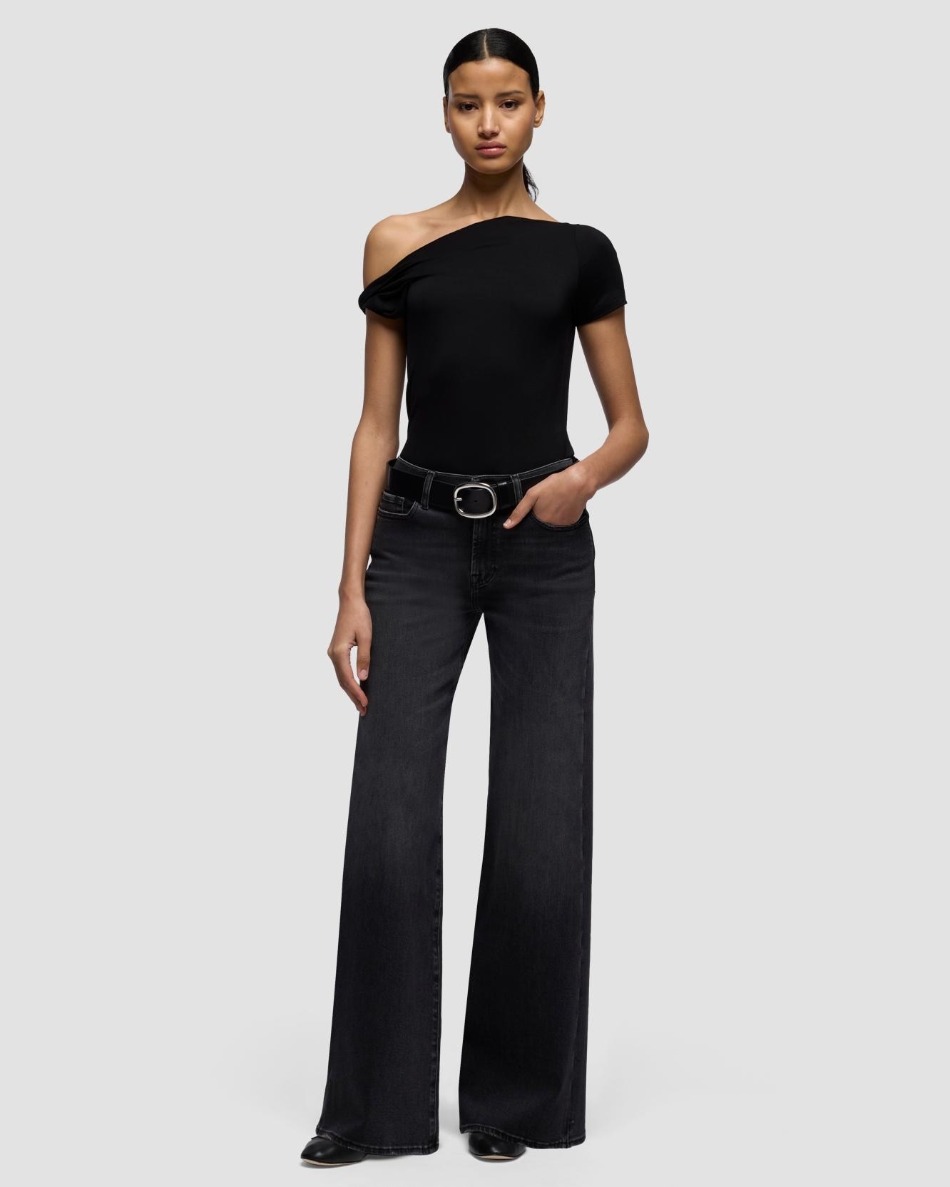 7 For all mankind - Vaqueros campana de mujer lotta con cintura alta.