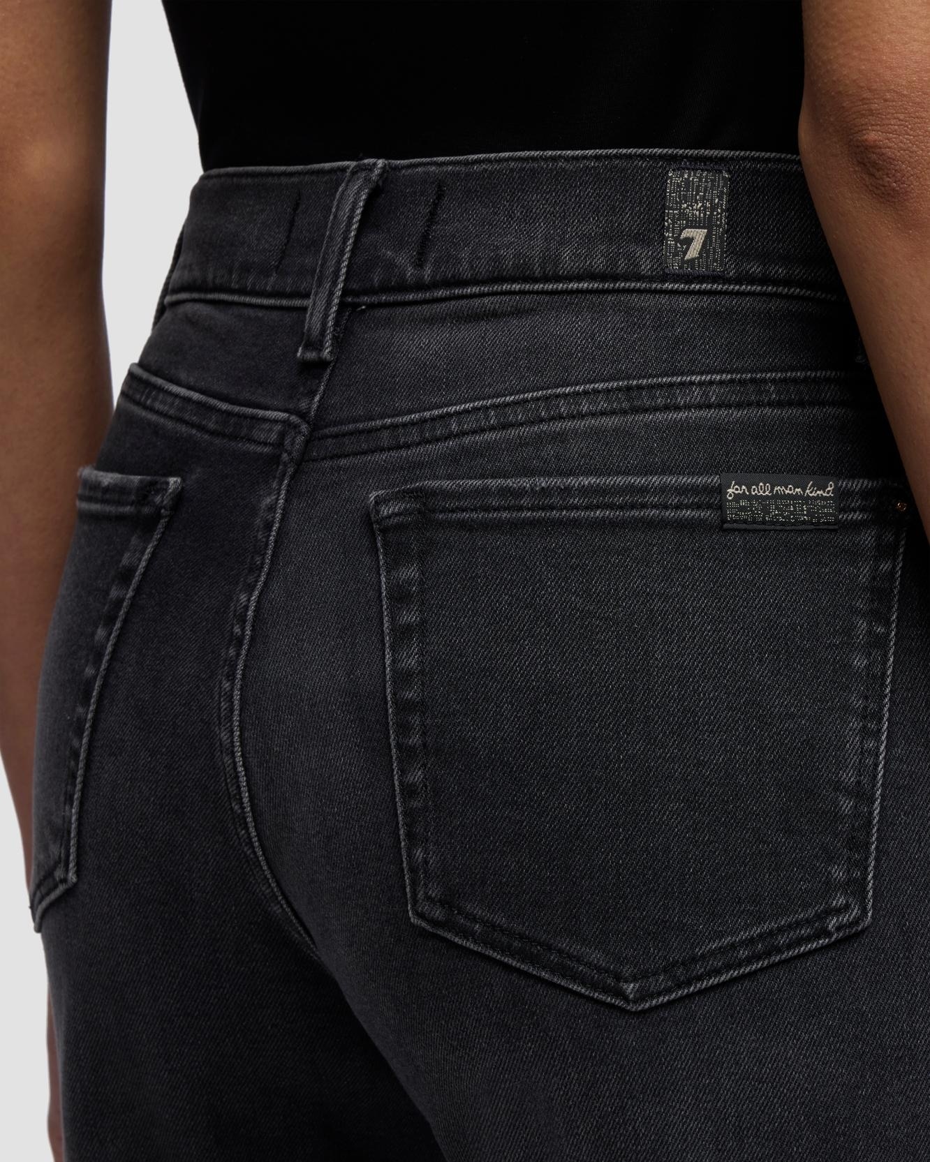 Vaqueros campana de mujer lotta con cintura alta - 7 For all mankind - Negro Negro-4