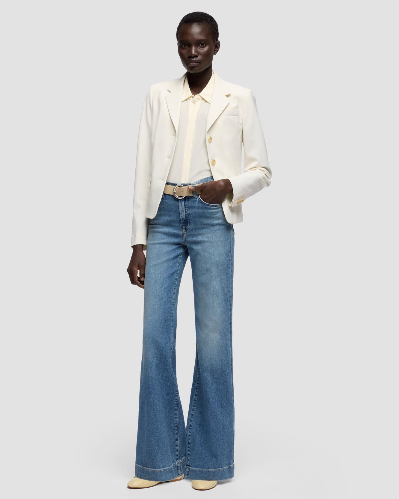7 For all mankind - Vaqueros campana de mujer modern dojo con cintura alta.