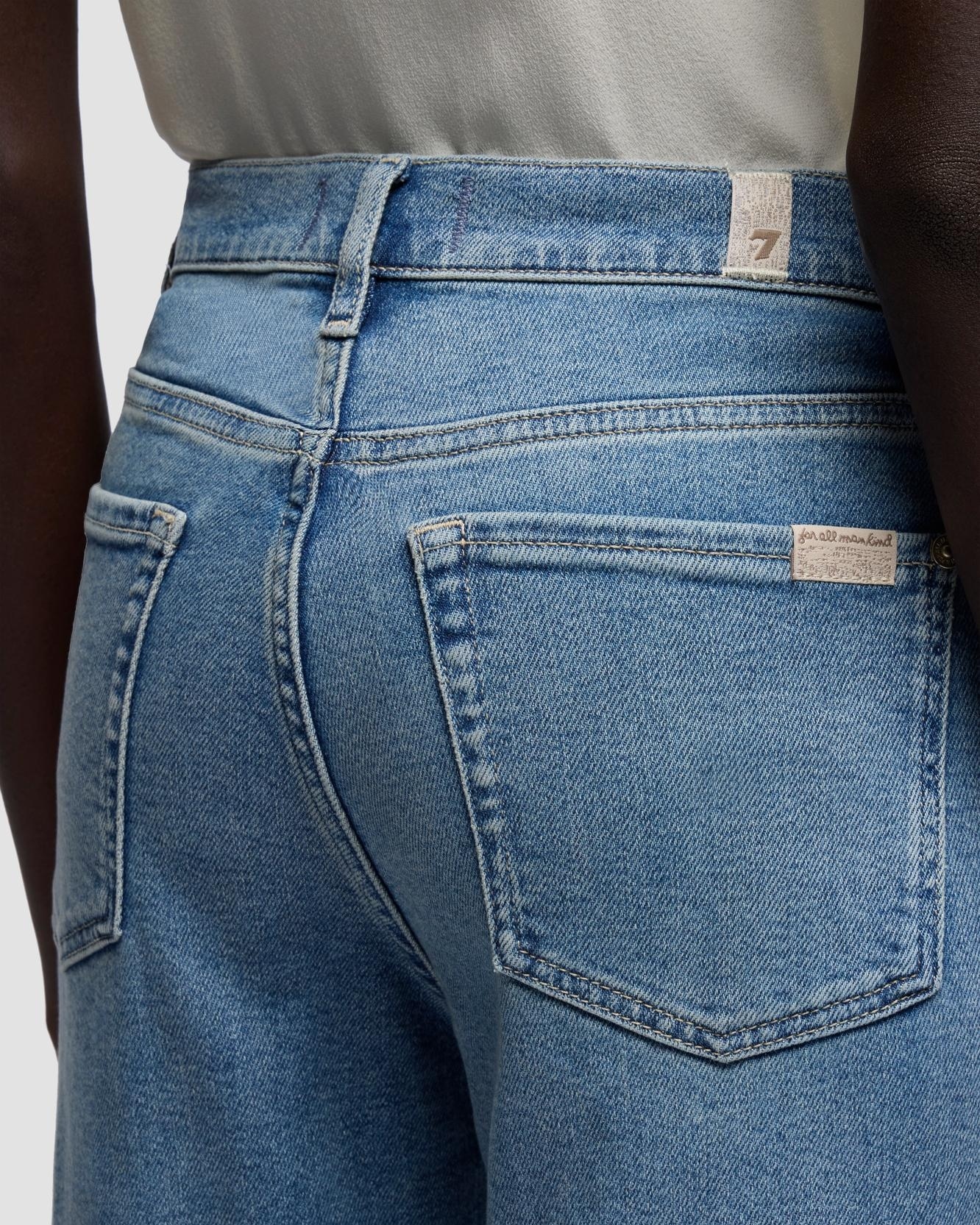 Vaqueros campana de mujer modern dojo con cintura alta - 7 For all mankind - Azul Azul-4
