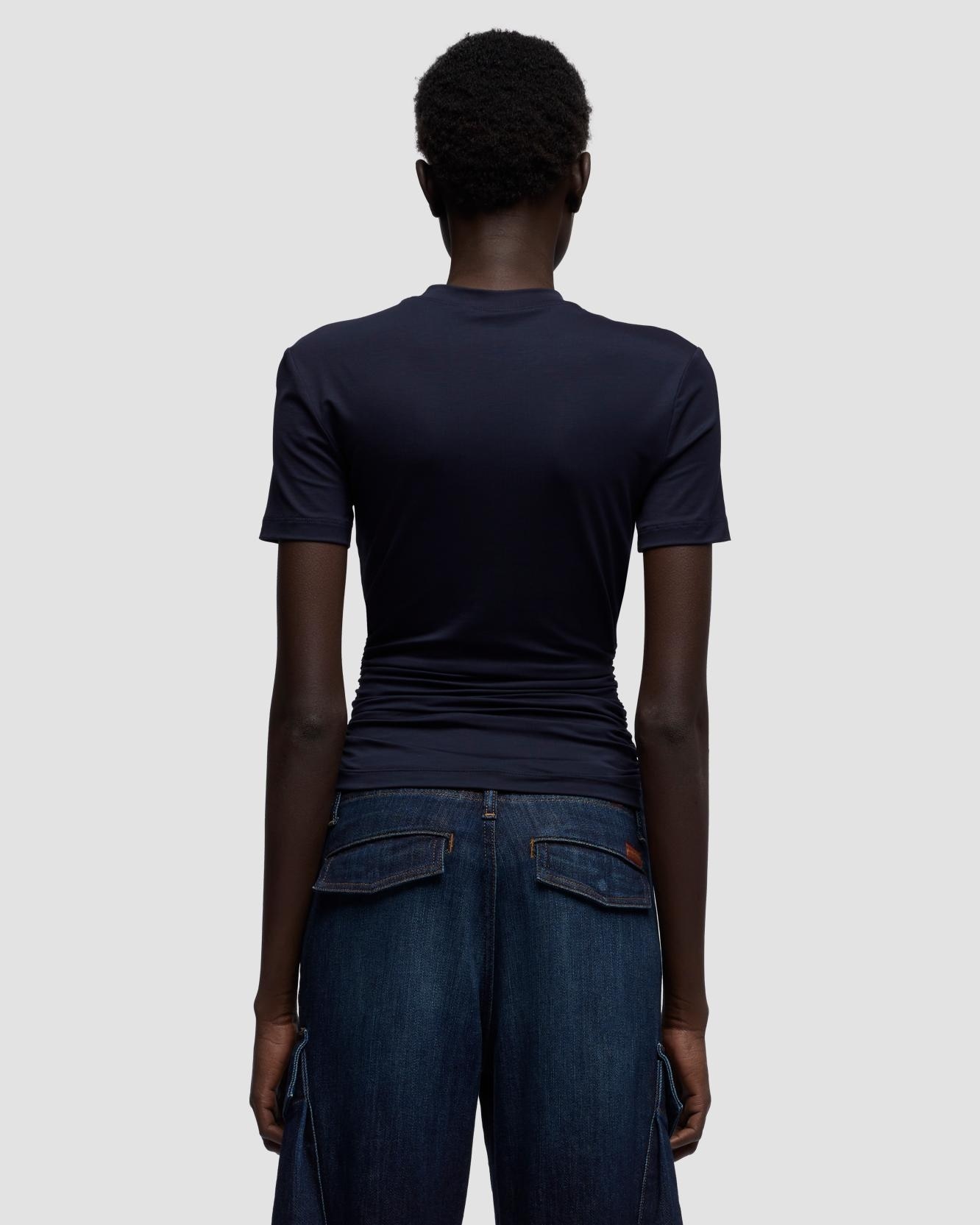 Top de mujer fitted twist con manga corta - 7 For all mankind - Azul Azul-3