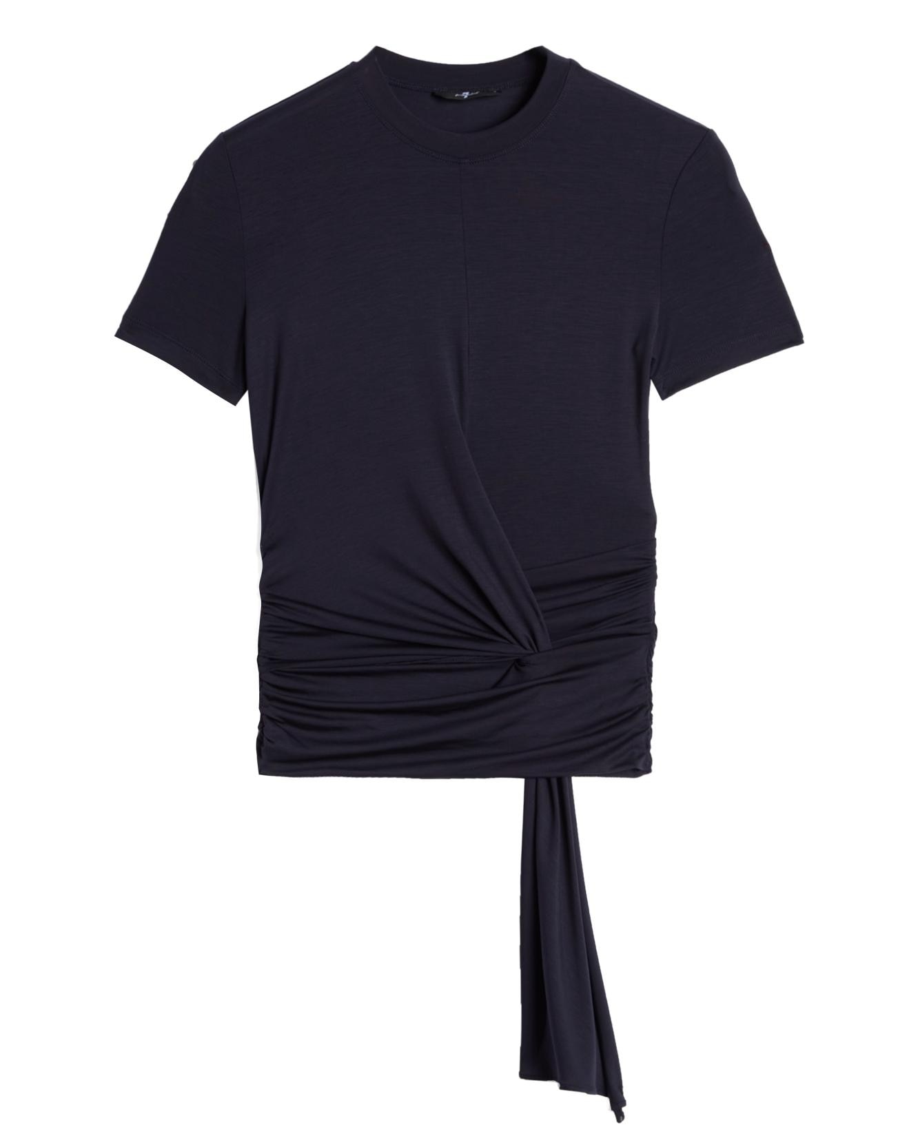 Top de mujer fitted twist con manga corta - 7 For all mankind - Azul Azul-6