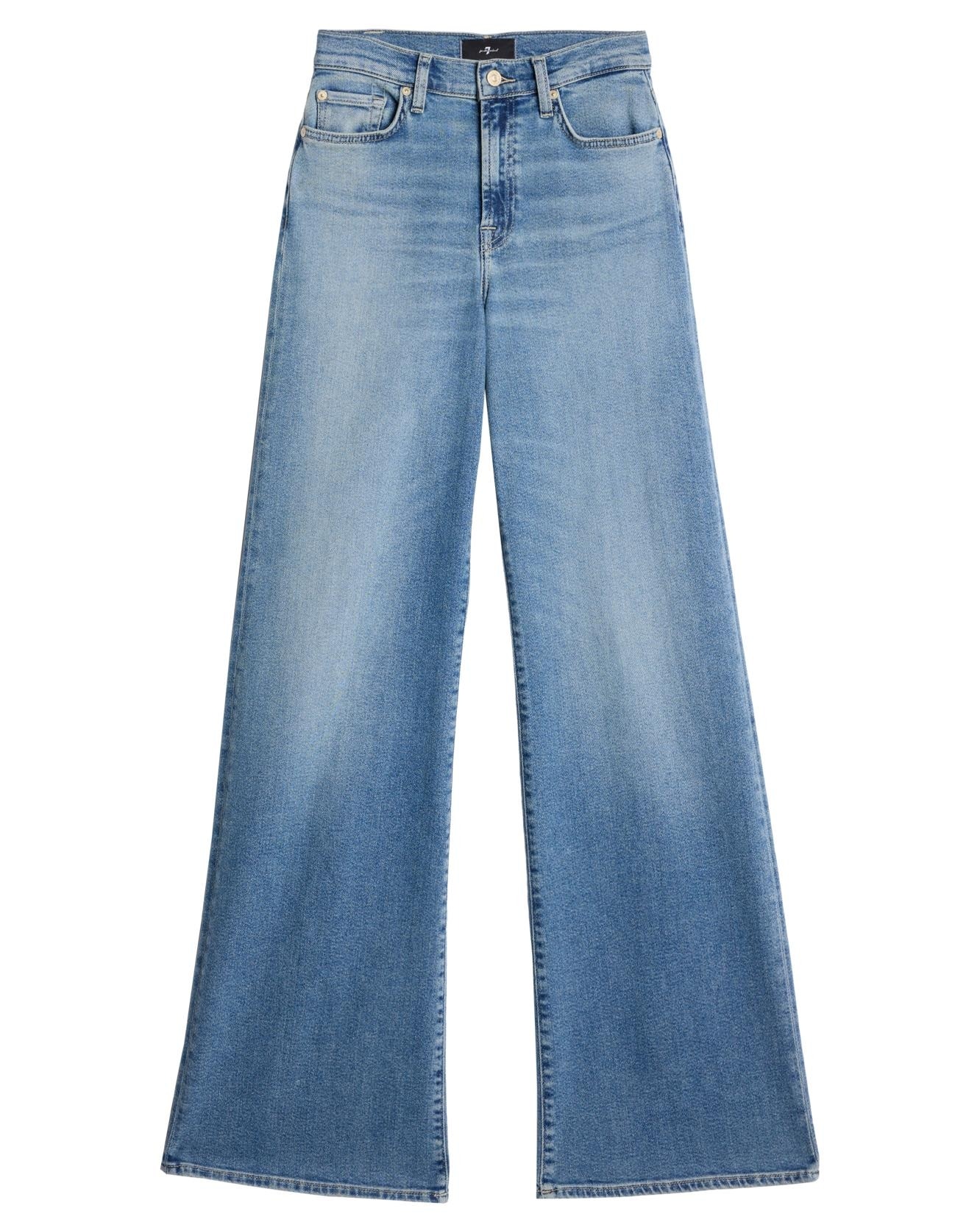Vaqueros campana de mujer lotta con cintura alta - 7 For all mankind - Azul Azul-6
