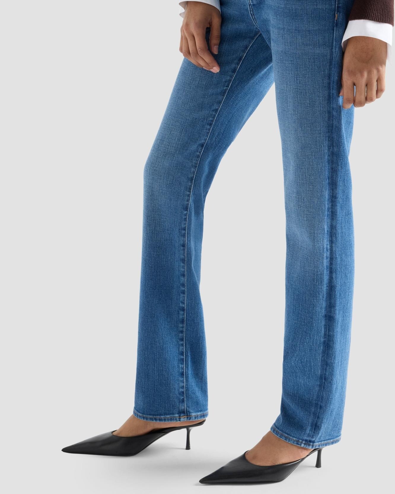 Vaqueros rectos de mujer the slim con cintura media - 7 For all mankind - Azul claro Azul claro-4