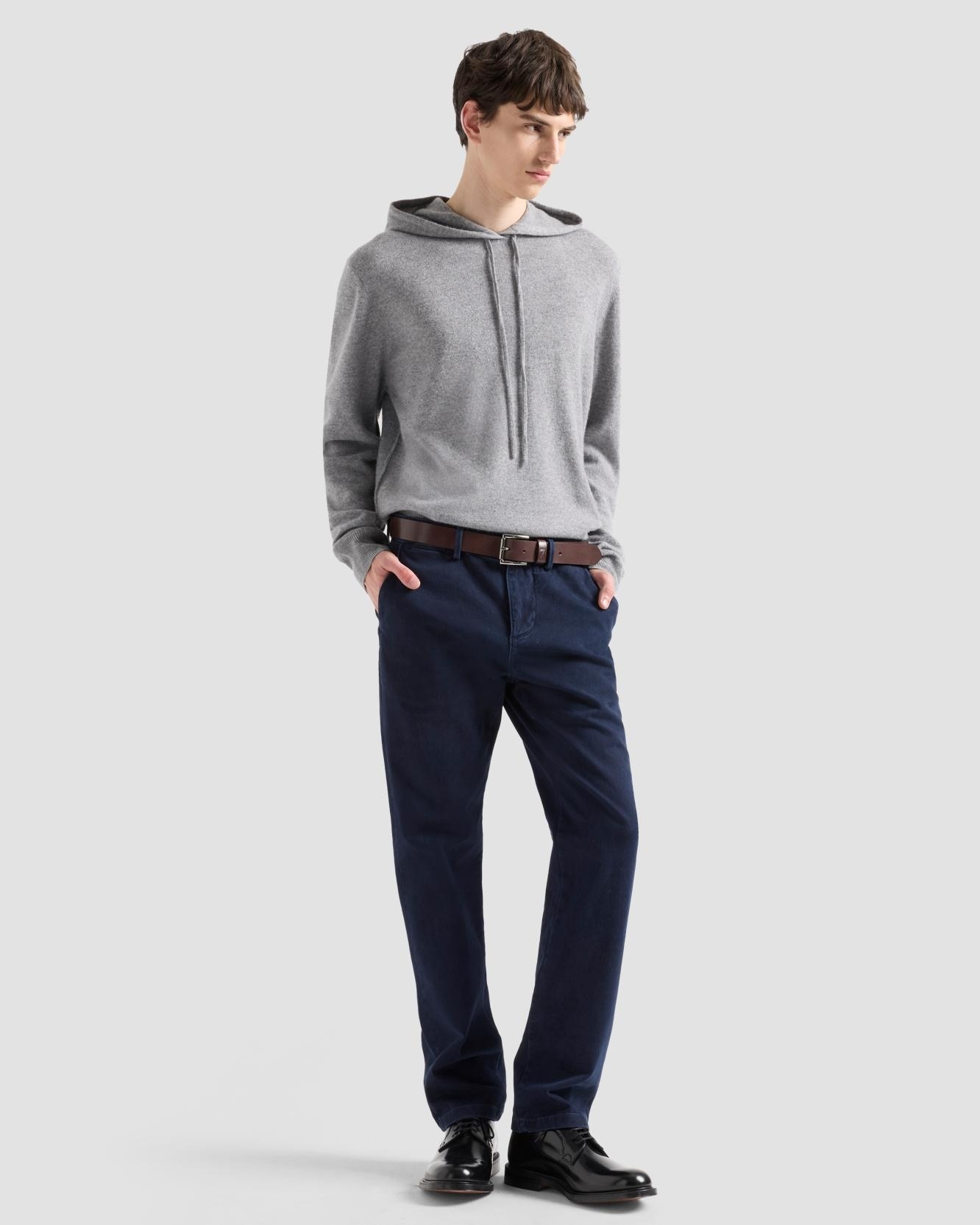 Pantalones de hombre slim chino de tiro medio en color beige - 7 For all mankind - Azul Azul-1