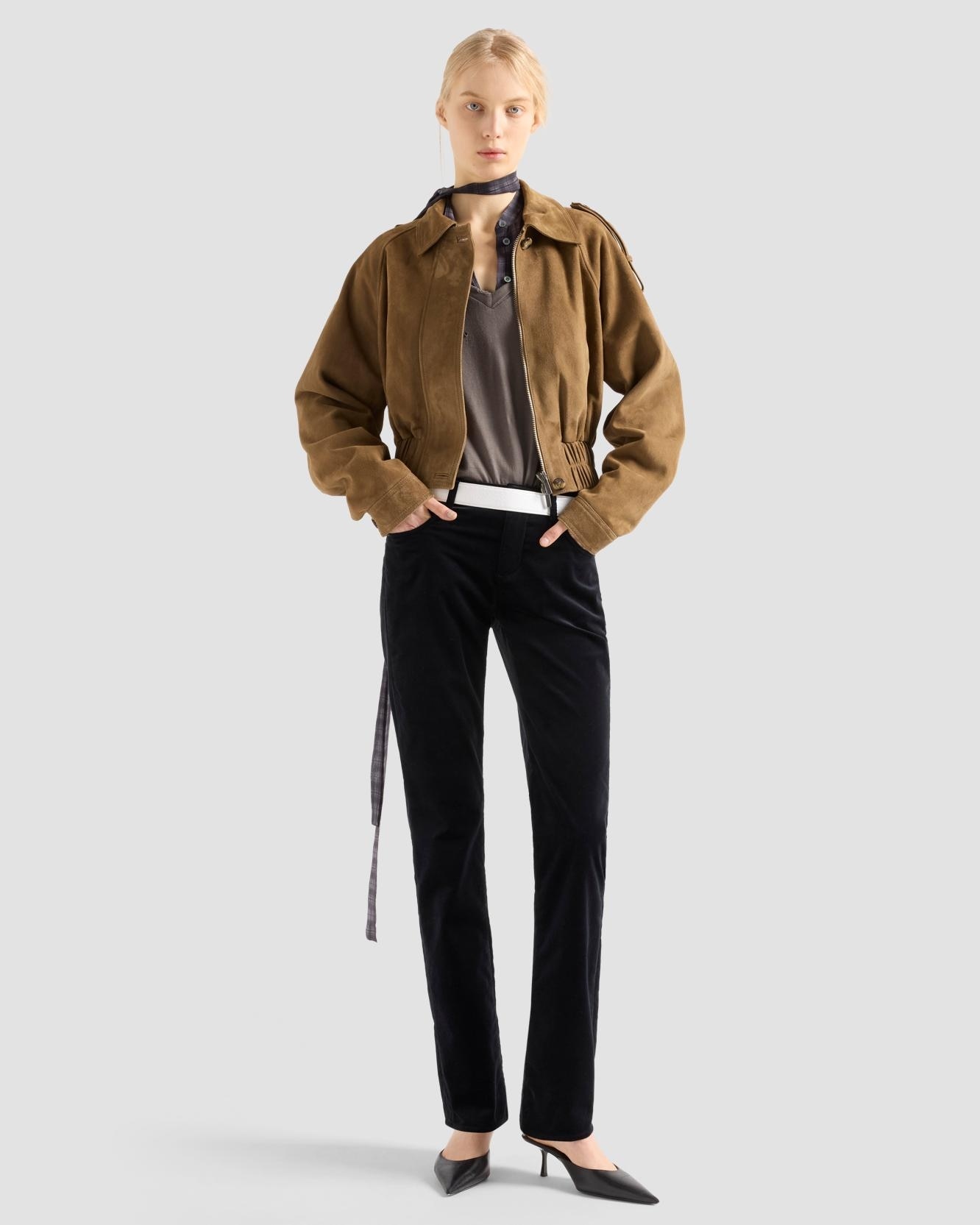 Imagen 1 de Pantalones rectos de mujer the slim con cintura media Negro
