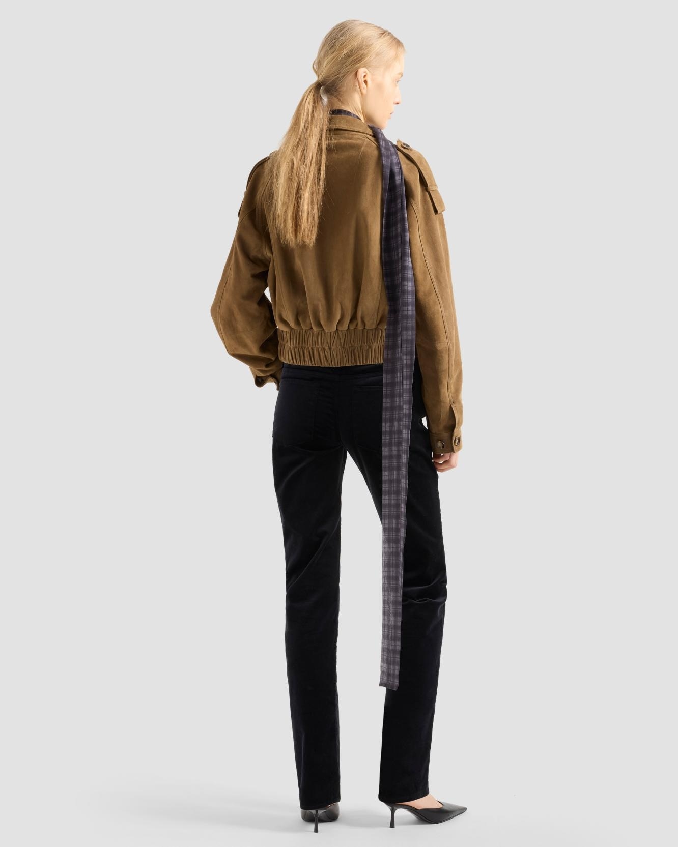 Imagen 3 de Pantalones rectos de mujer the slim con cintura media - 7 For all mankind - Negro Negro