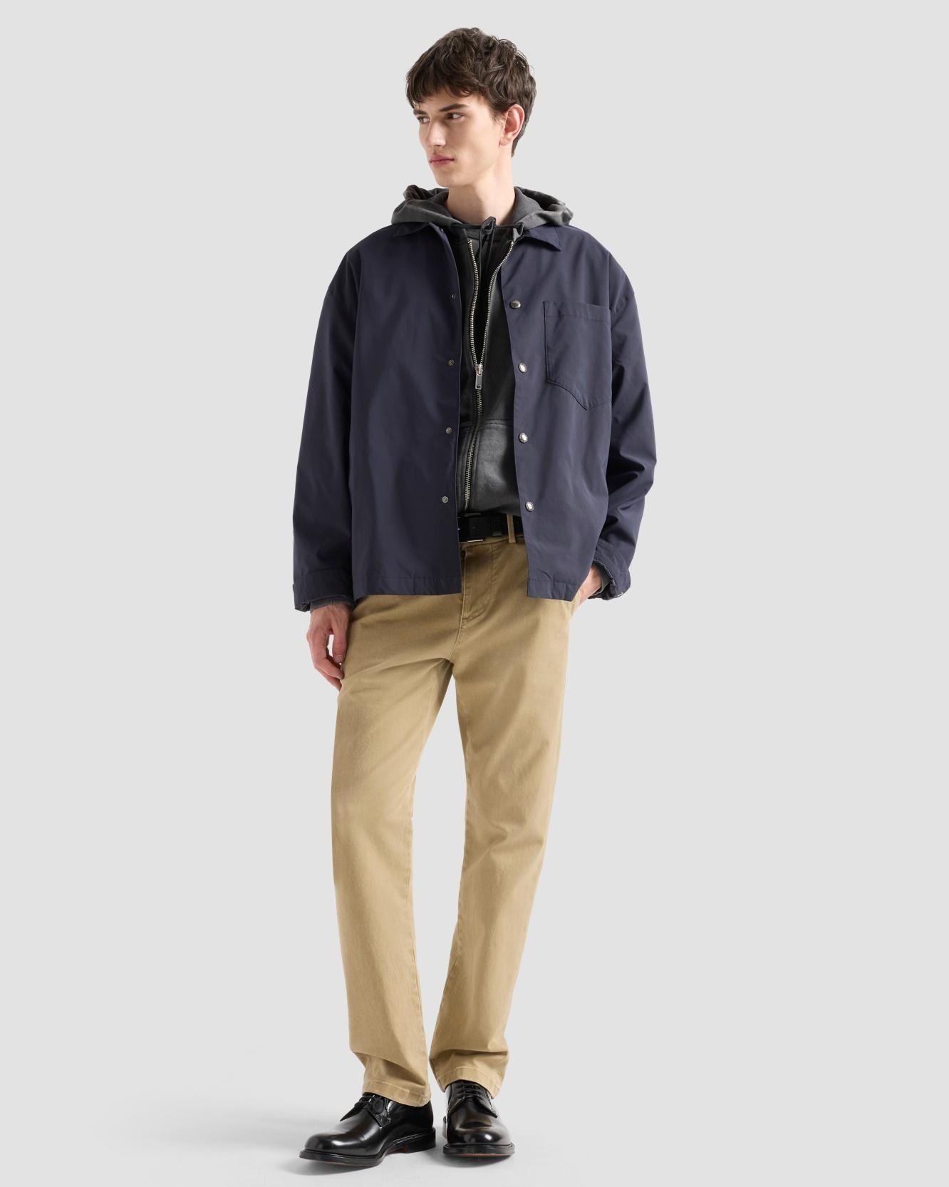 Pantalones de hombre slim chino de tiro medio en color - 7 For all mankind - Beige Beige-1