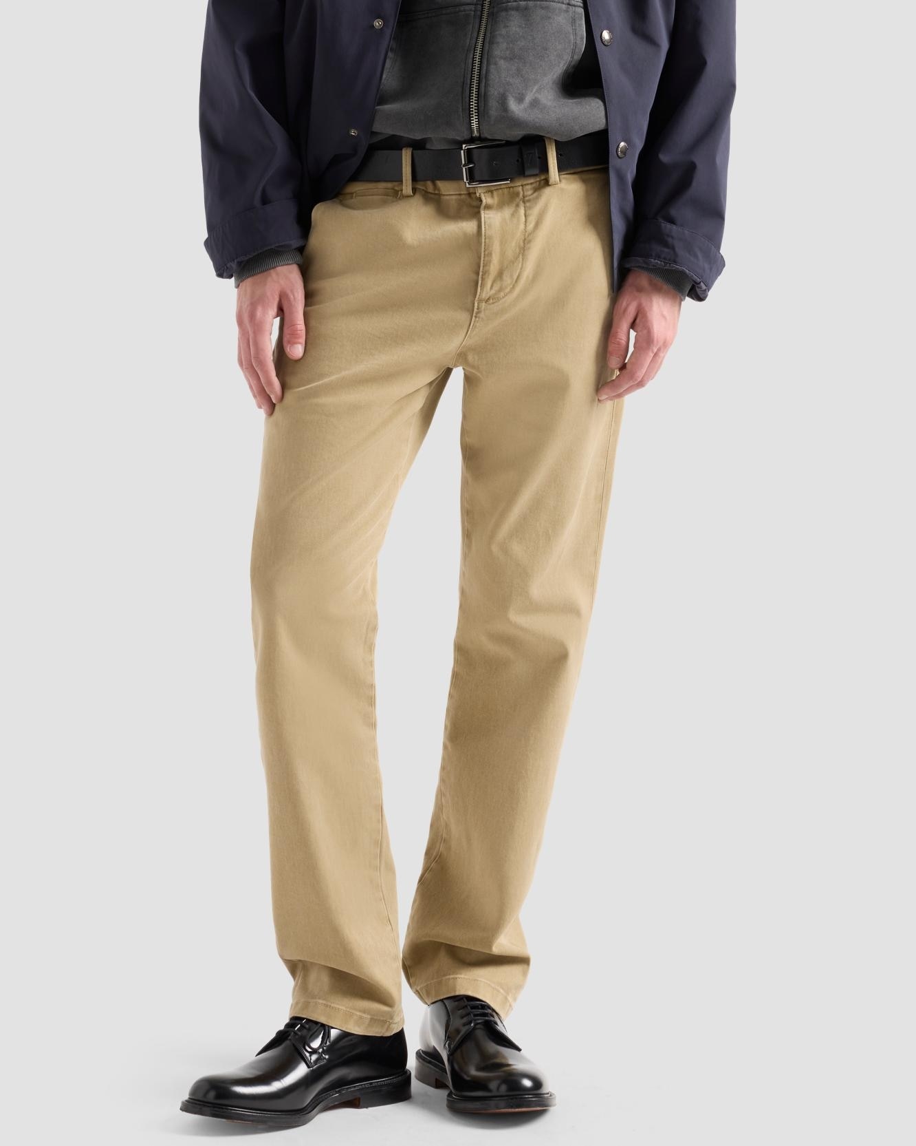 Pantalones de hombre slim chino de tiro medio en color beige - 7 For all mankind - Marrón Marrón-2