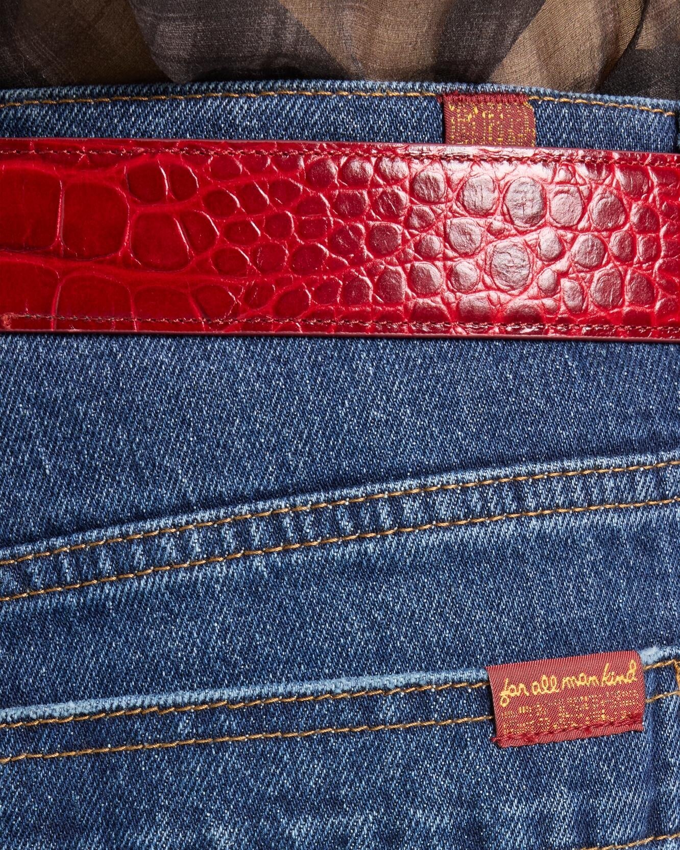 Vaqueros campana de mujer modern dojo con cintura alta - 7 For all mankind - Azul marino Azul marino-4