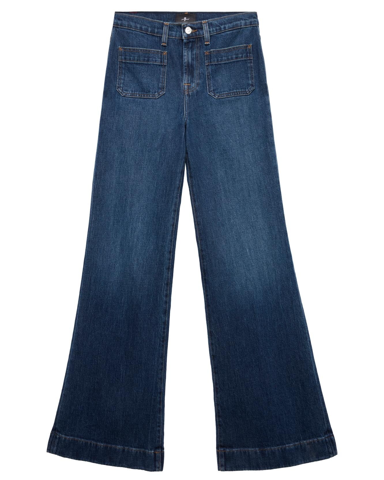 Vaqueros campana de mujer modern dojo con cintura alta - 7 For all mankind - Azul marino Azul marino-6