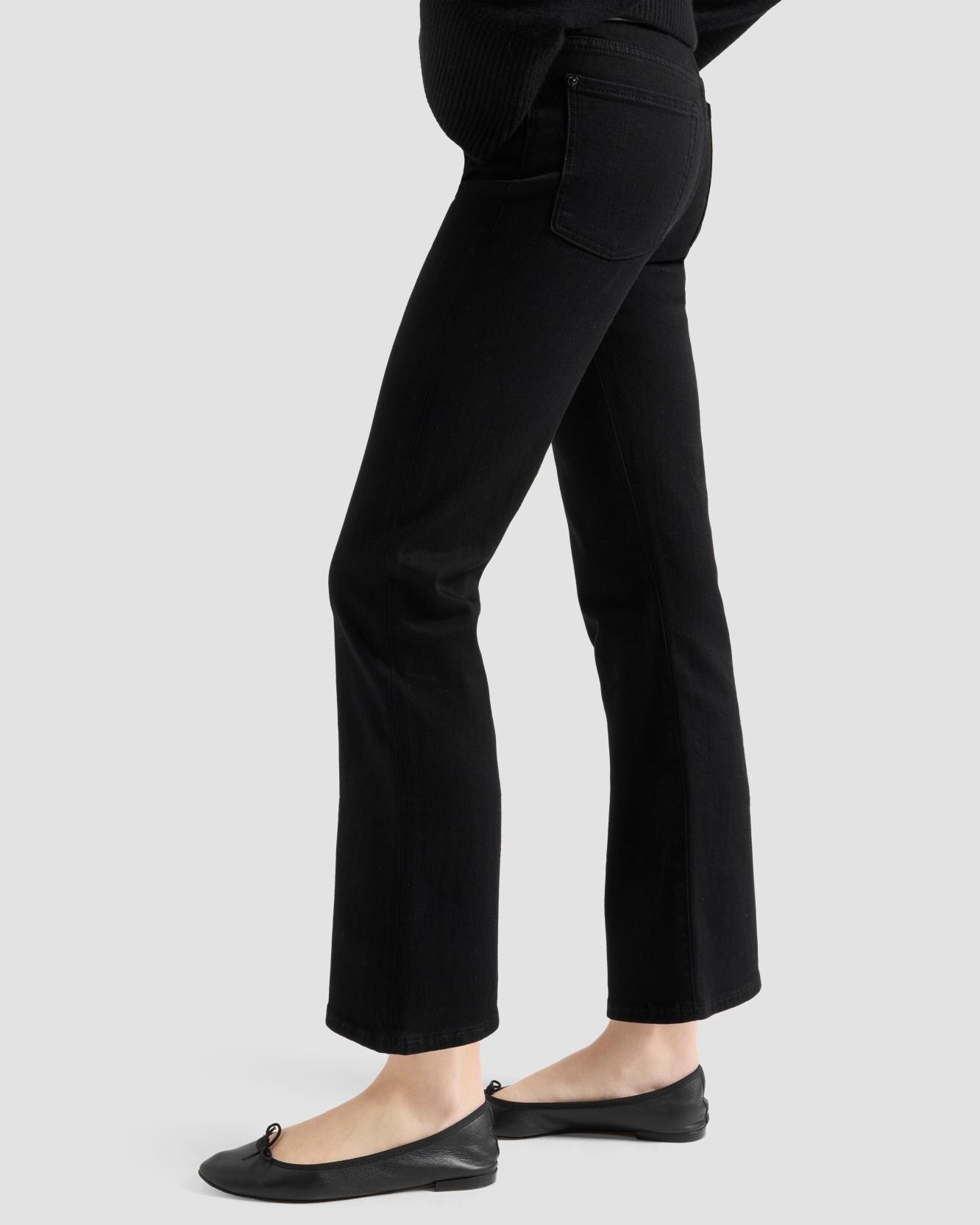 Vaqueros campana de mujer cropped boot con cintura media - 7 For all mankind - Negro Negro-4