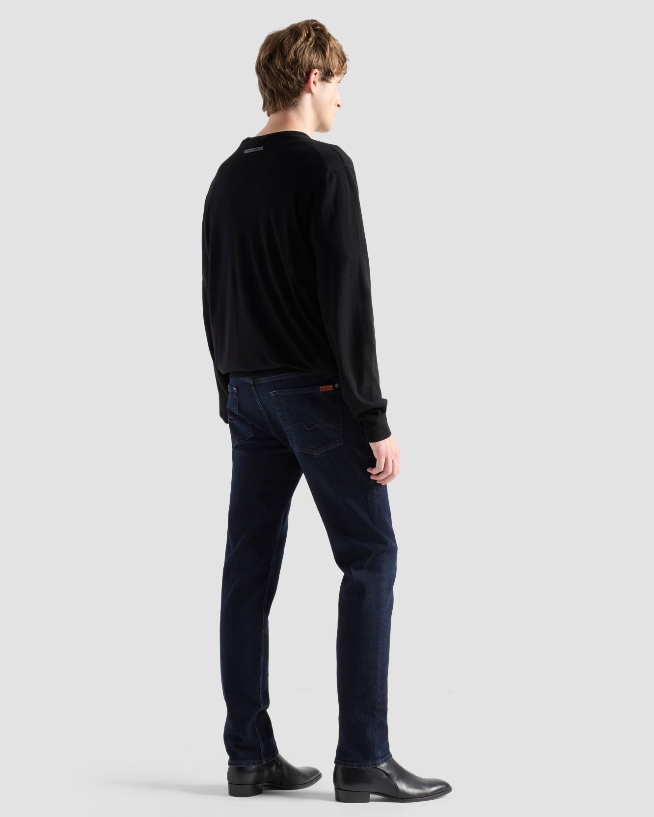 Imagen 4 de Vaqueros de hombre slim de tiro medio en color - 7 For all mankind - Azul oscuro Azul oscuro