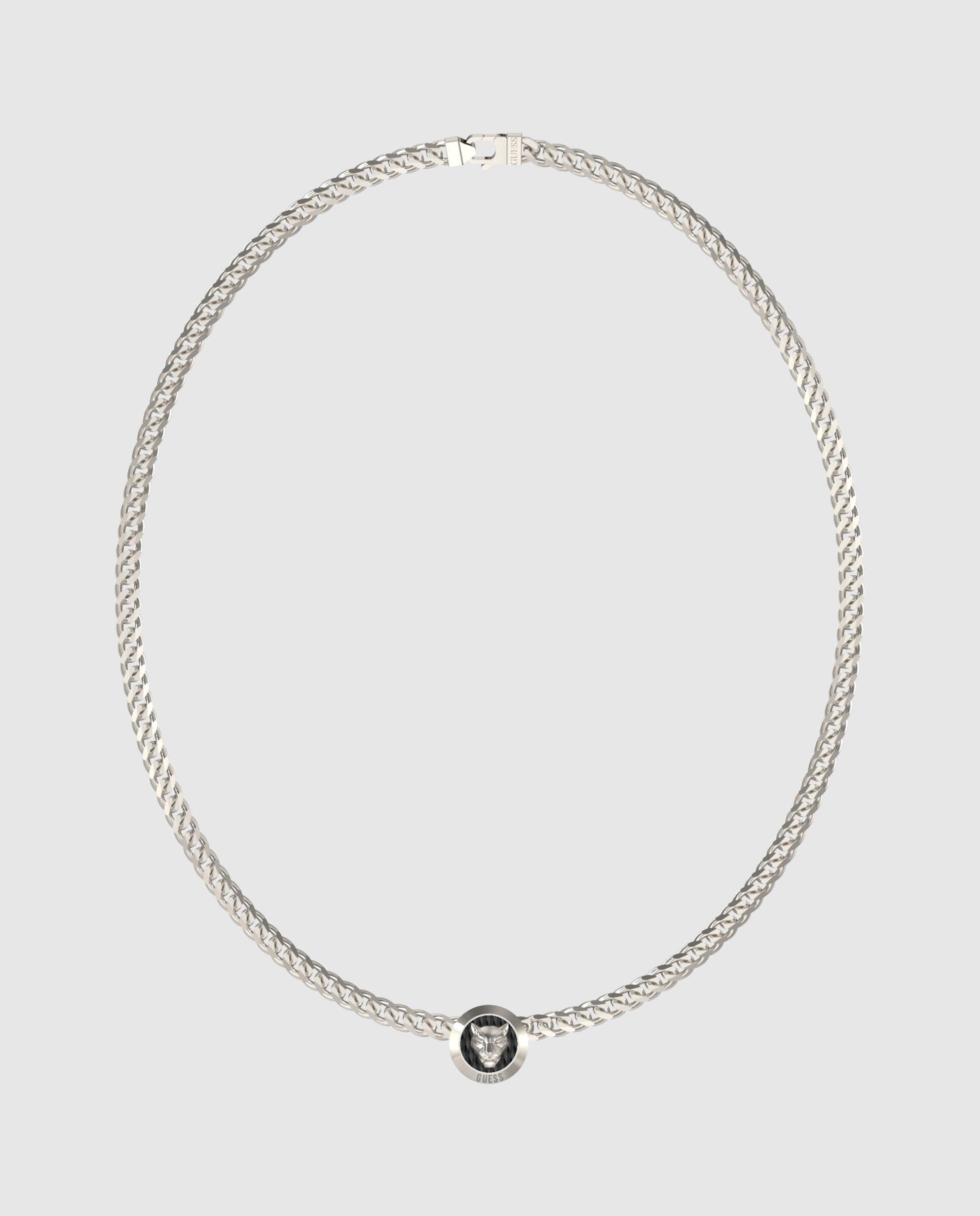 Collar de hombre panther de acero plateado - Guess - Plata Plata-2