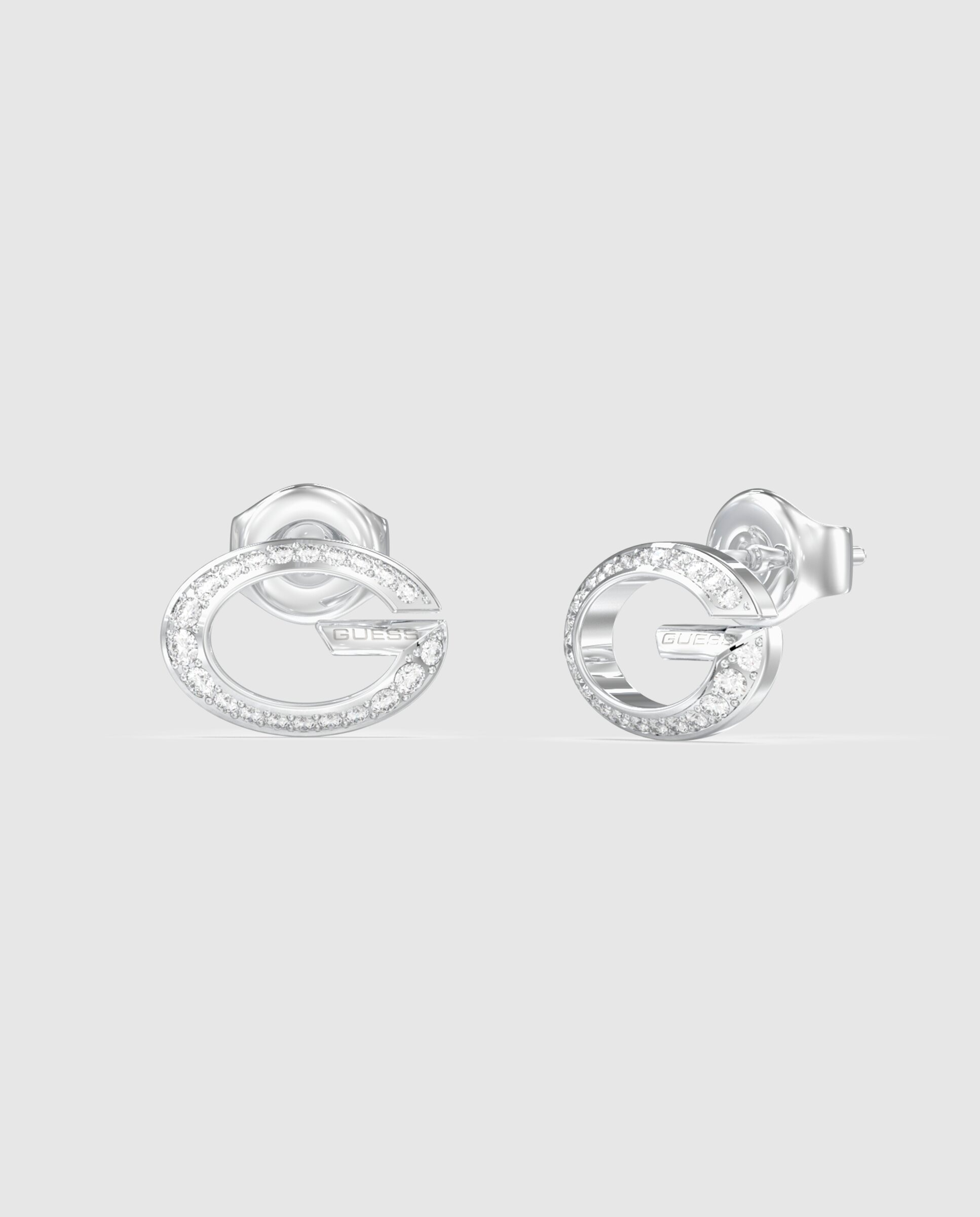 Pendientes g camden de acero plateado - Guess - Plata Plata-1