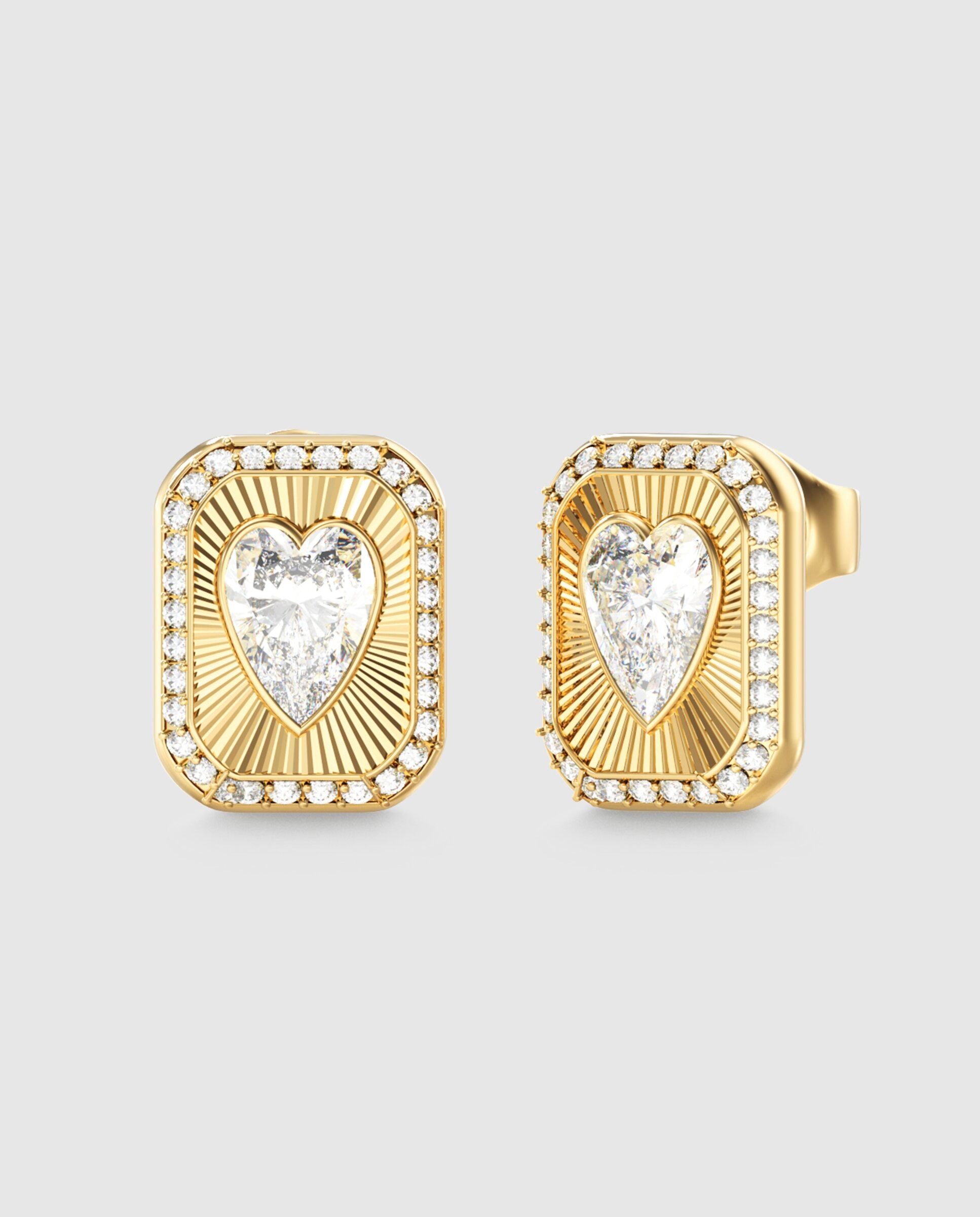 Pendientes crystal love de acero dorado - Guess - Oro Oro-1