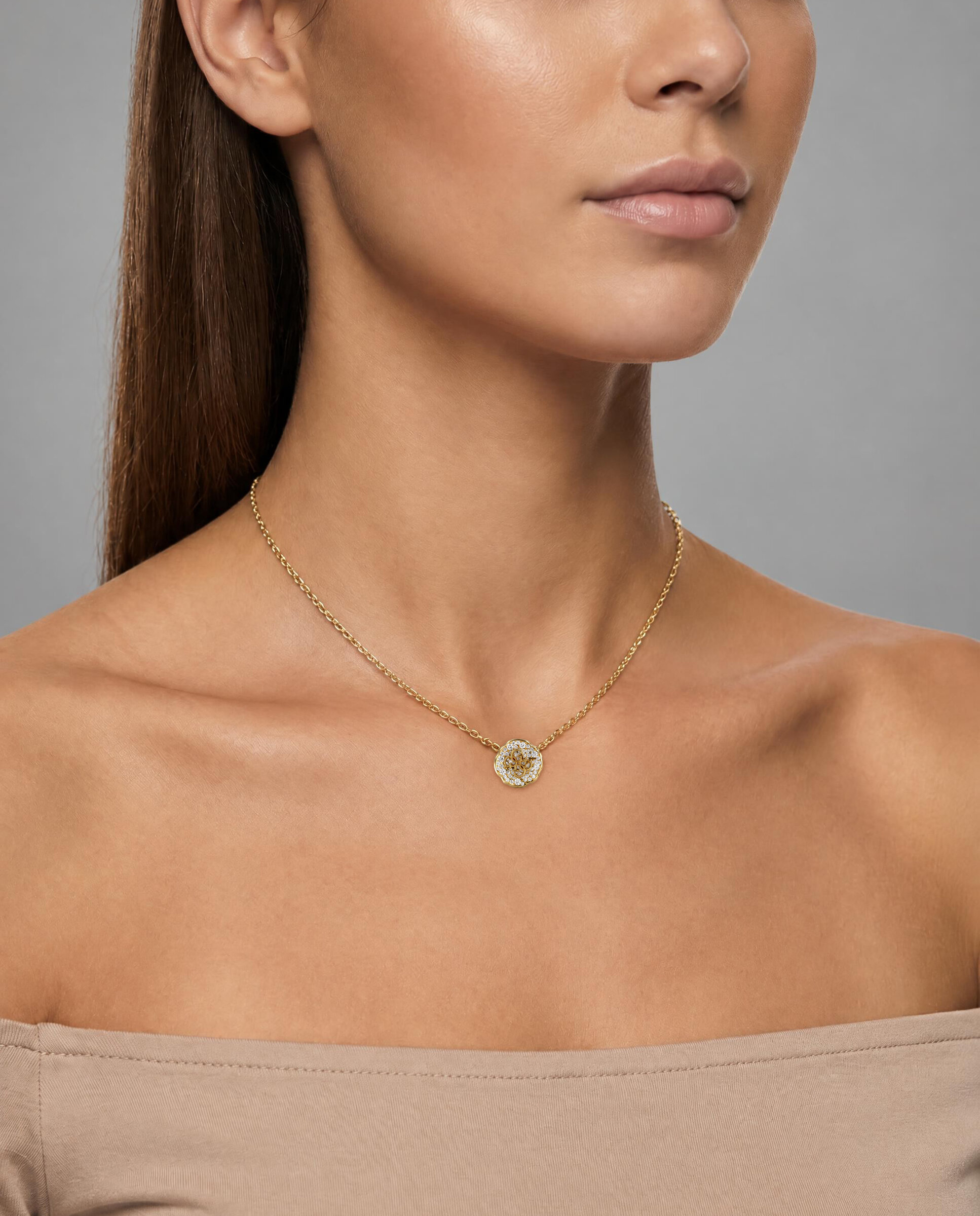Collar morning grace de acero dorado - Guess - Oro Oro-2