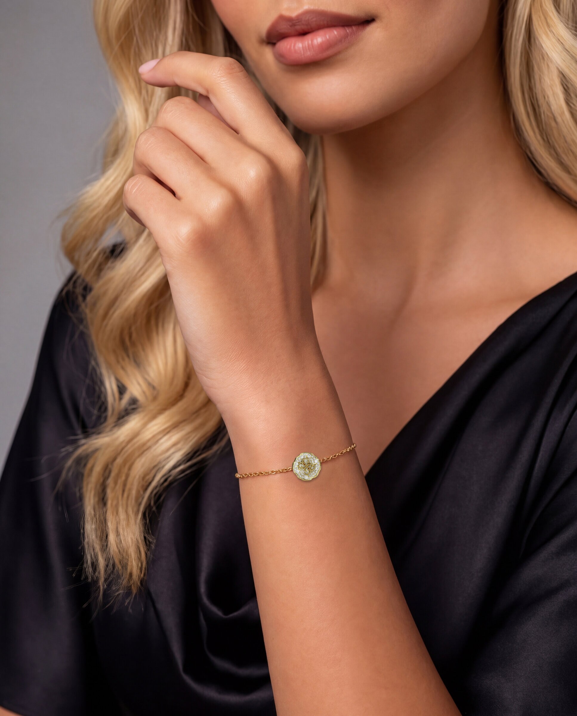 Pulsera de cadena morning grace de acero dorada - Guess - Oro Oro-2