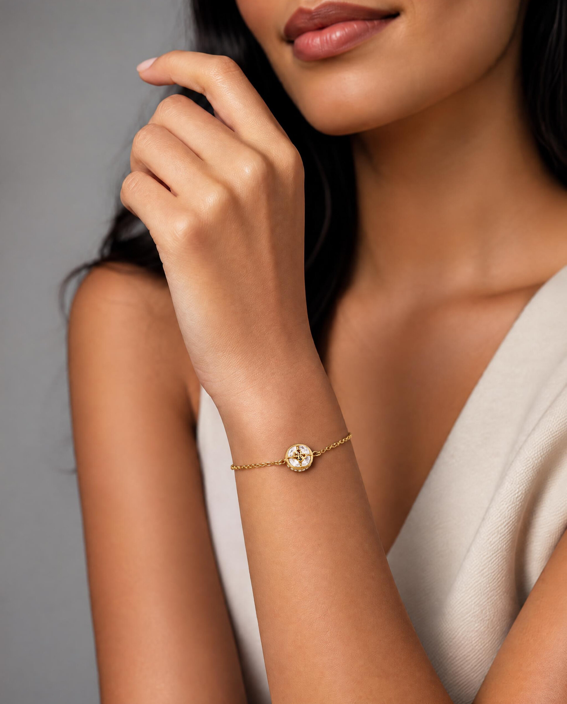 Pulsera de cadena 4g supreme de acero dorada - Guess - Oro Oro-2