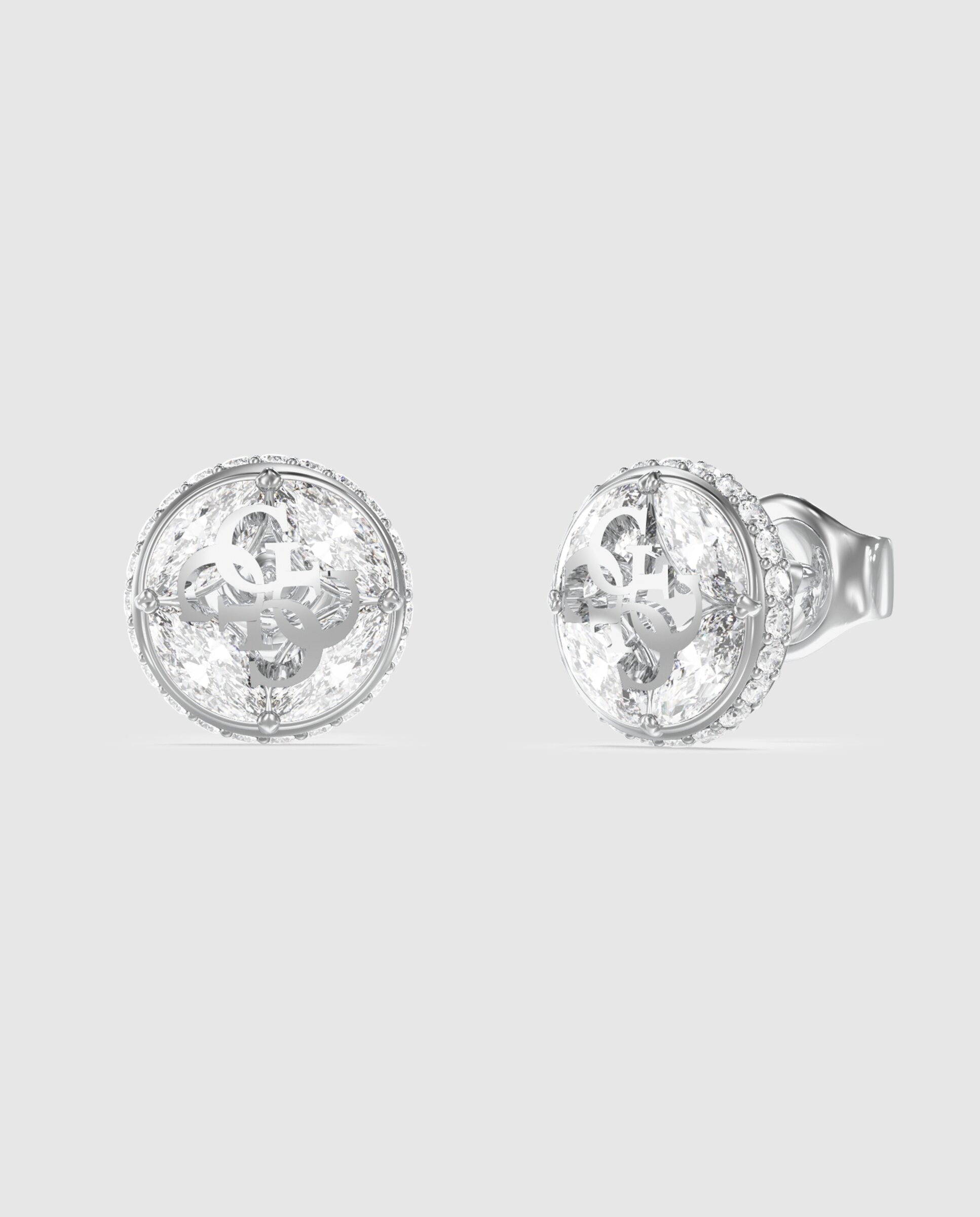 Imagen 0 de Pendientes 4g supreme de acero plateado Plata