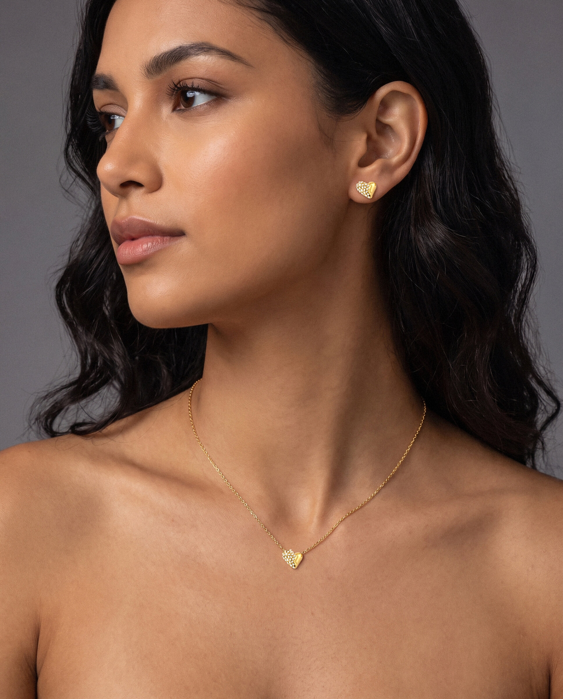 Pendientes golden love de acero dorado - Guess - Oro Oro-2