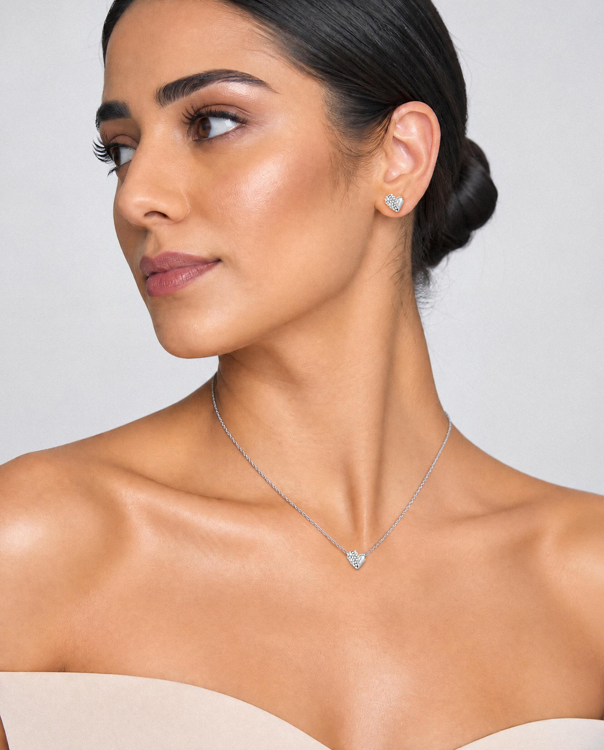 Pendientes golden love de acero plateado - Guess - Plata Plata-2