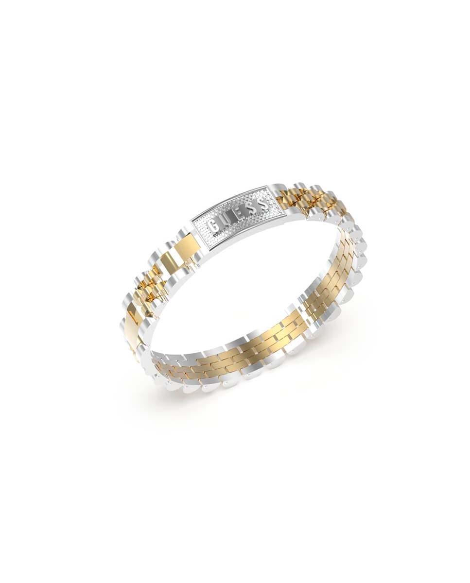 Pulsera de hombre Empire de acero plateado Plata-1