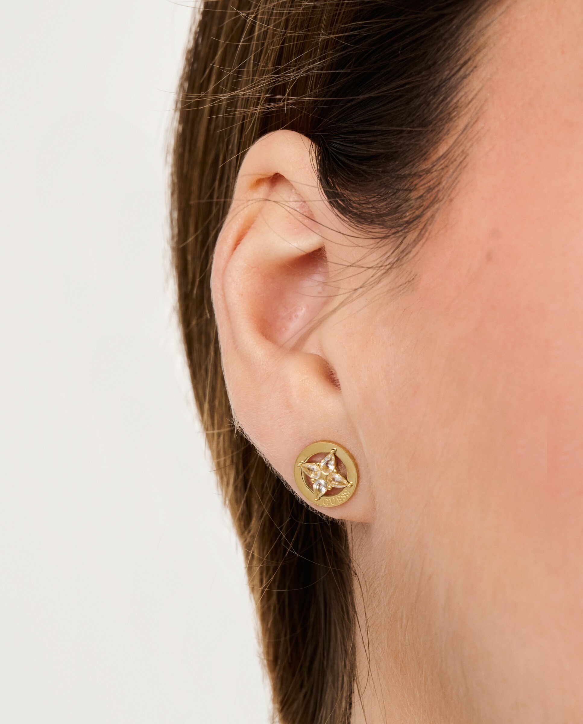 Pendientes secret garden de acero - Guess - Oro Oro-2