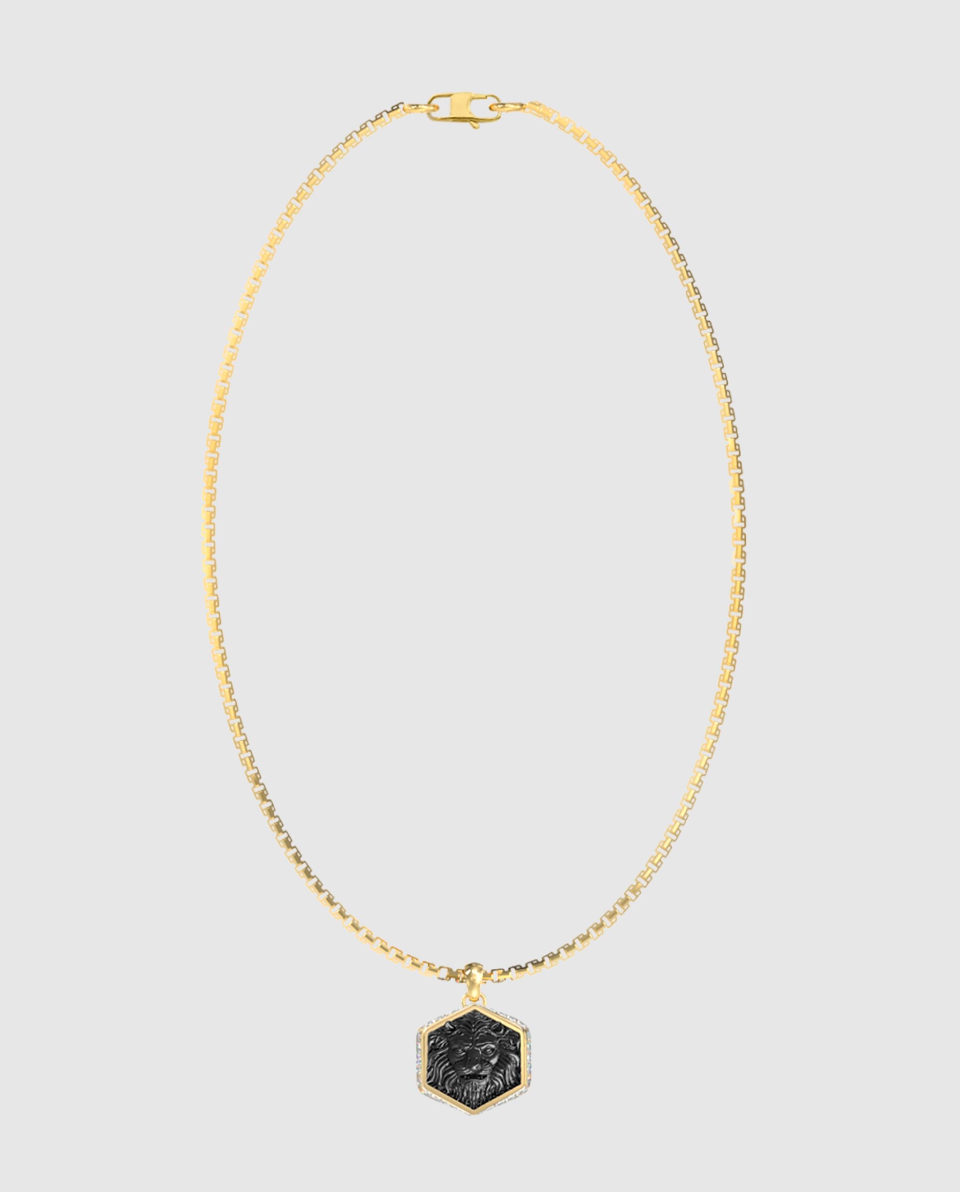 Imagen 1 de Collar de hombre lion king de acero Oro