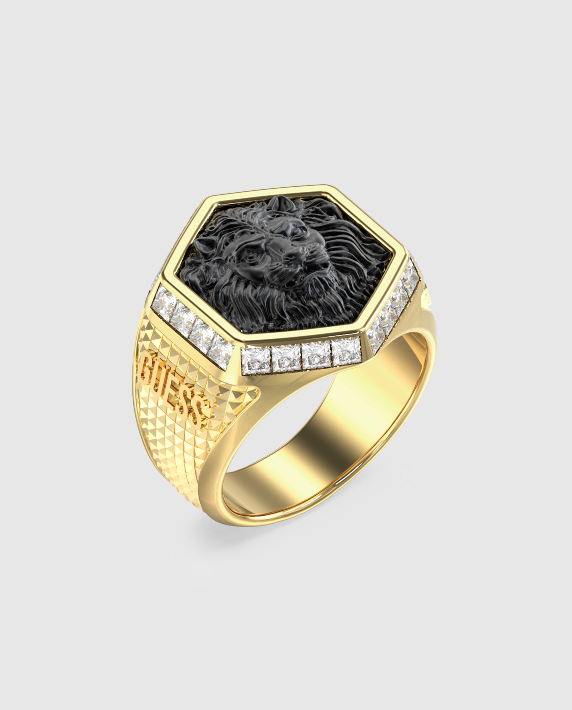 Imagen 0 de Anillo de hombre lion king de acero dorado Oro