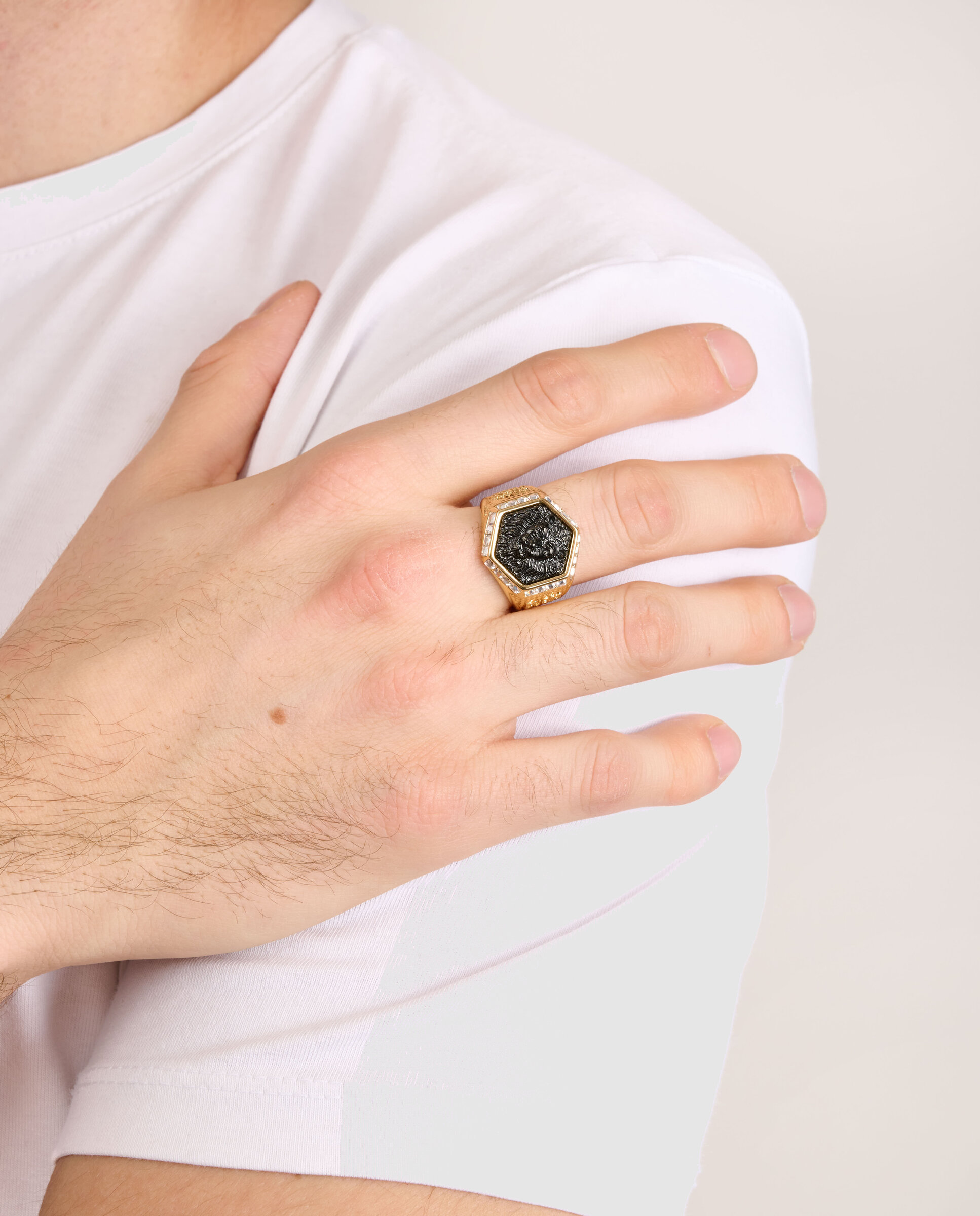 Anillo de hombre lion king de acero dorado - Guess - Oro Oro-2