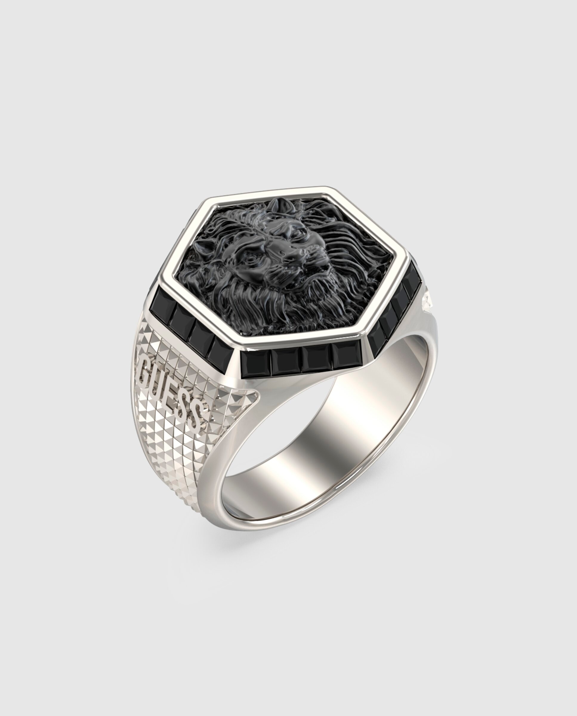 Imagen 0 de Anillo de hombre lion king de acero plateado Plata