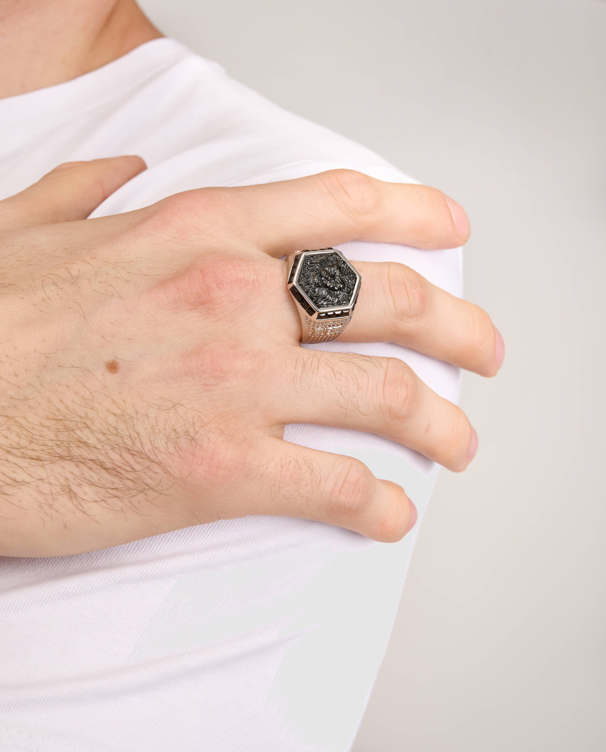 Anillo de hombre lion king de acero plateado - Guess - Plata Plata-2