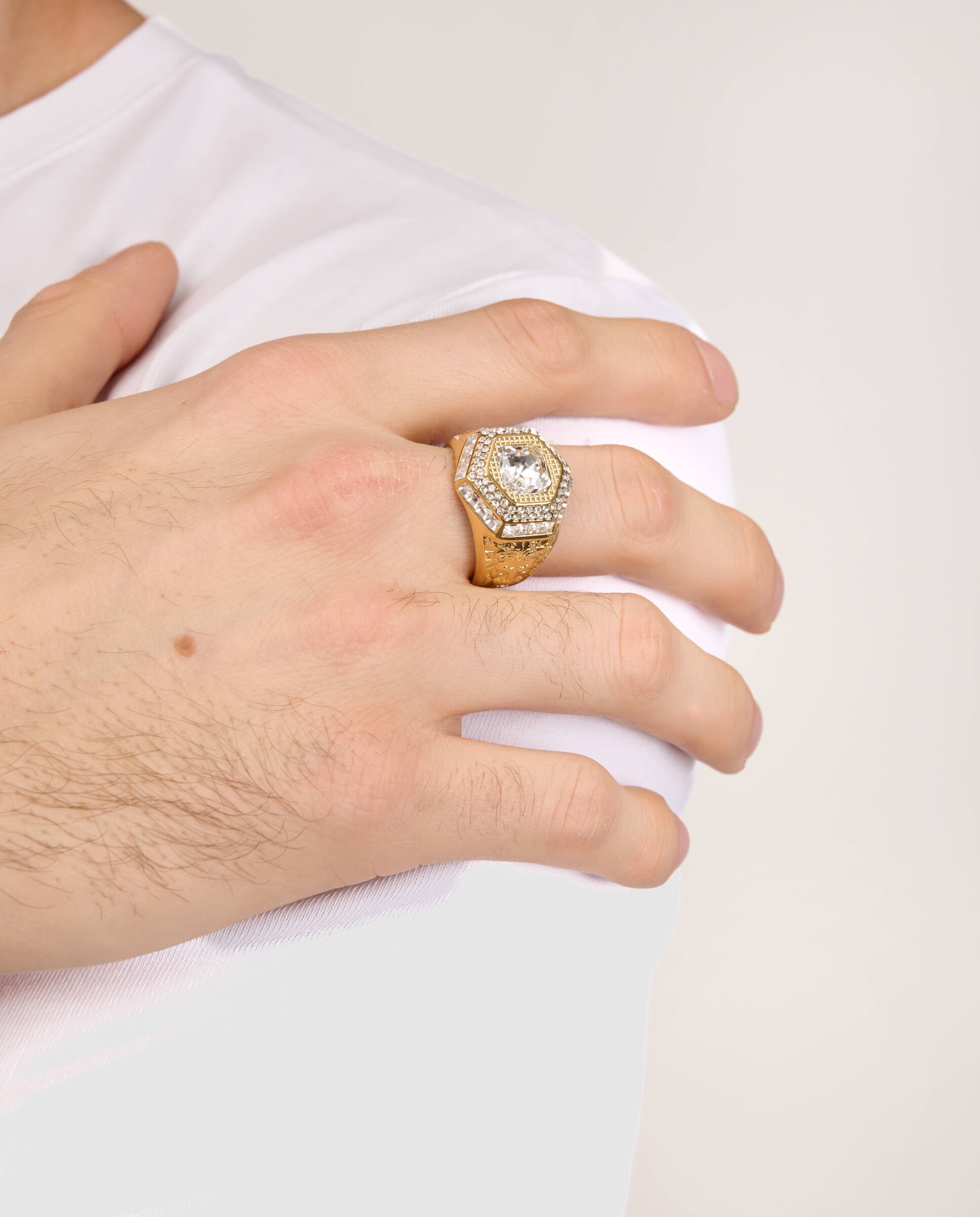 Anillo de hombre lion king de acero dorado - Guess - Oro Oro-2