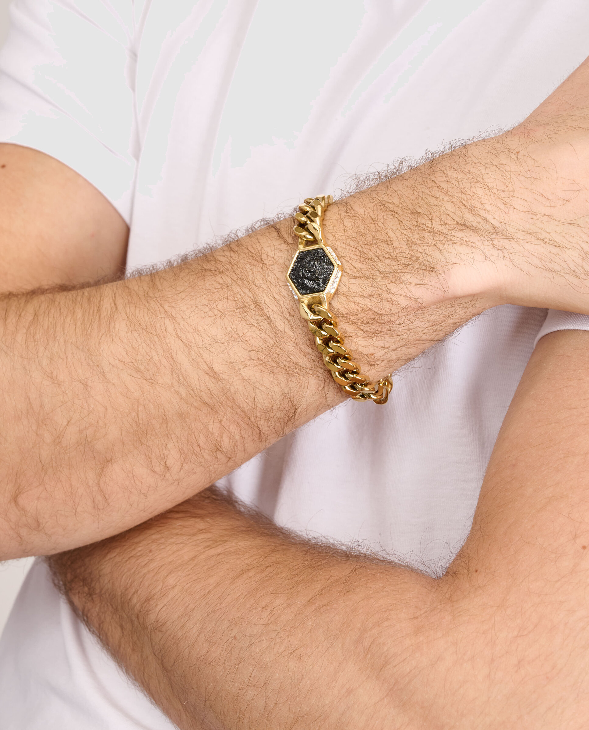 Pulsera de hombre lion king de acero dorada - Guess - Oro Oro-2