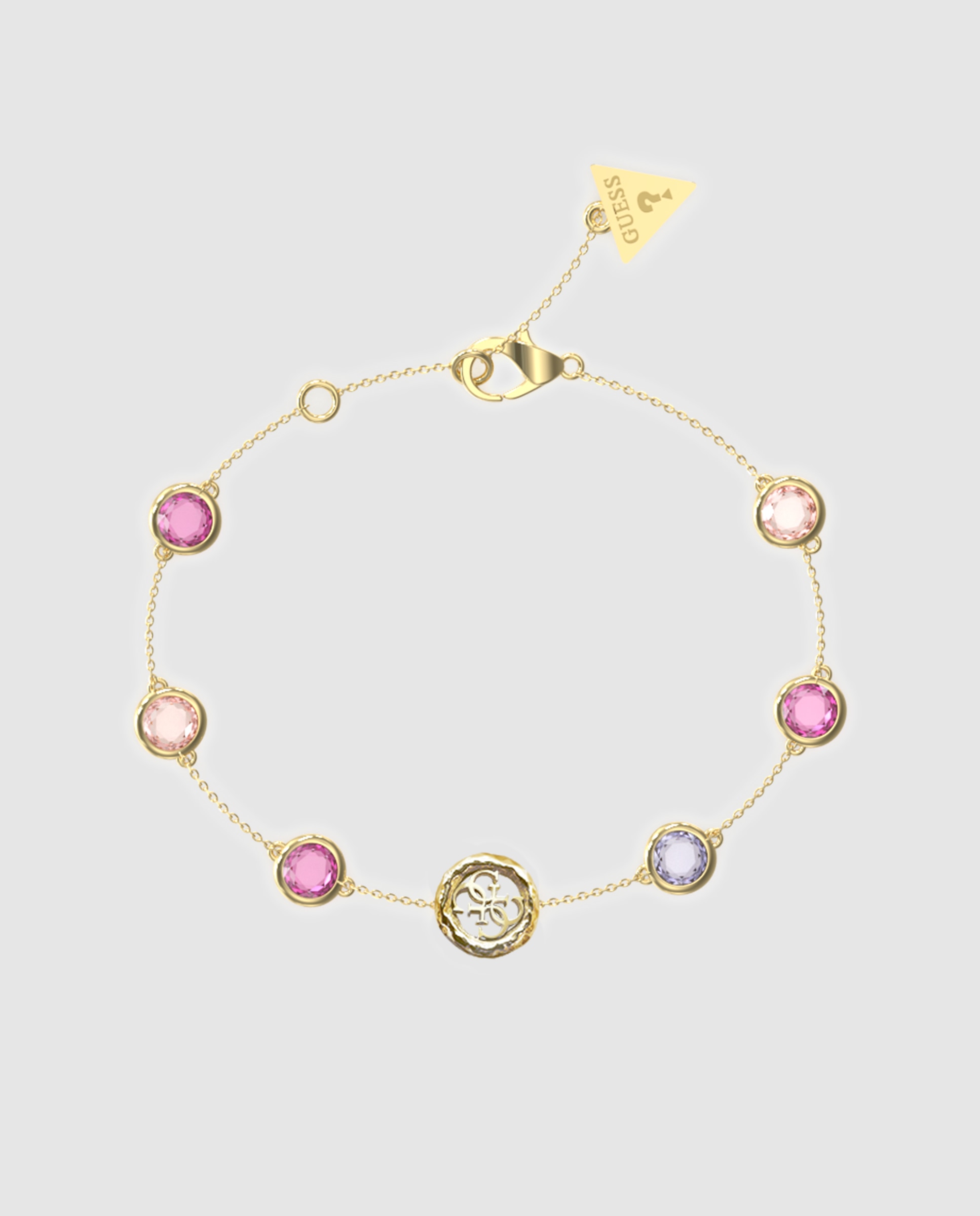 Pulsera petra de acero rosa Rosa Guess Rosa-1