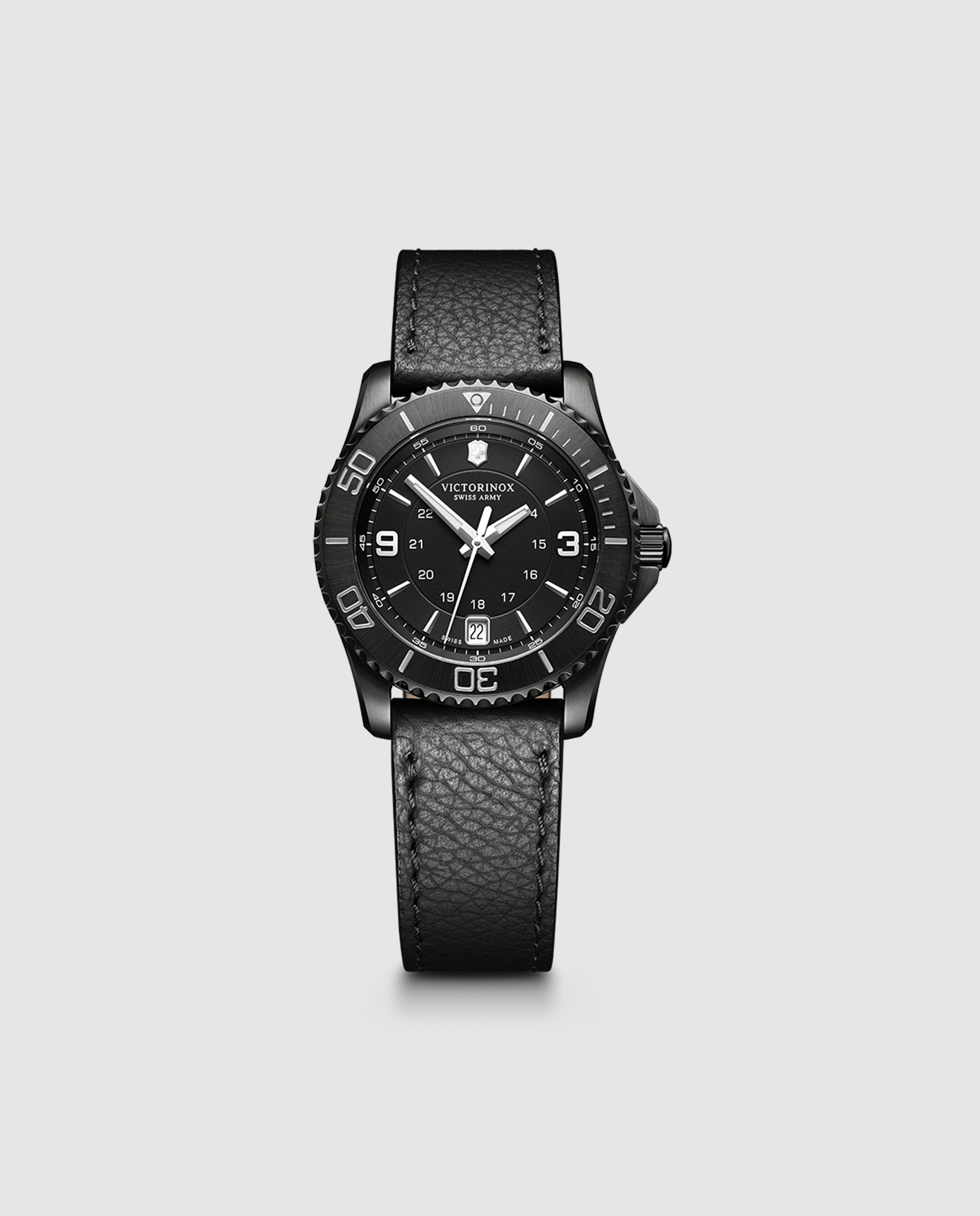 Imagen 0 de Reloj de mujer maverick v241788 de piel y correa negra Negro