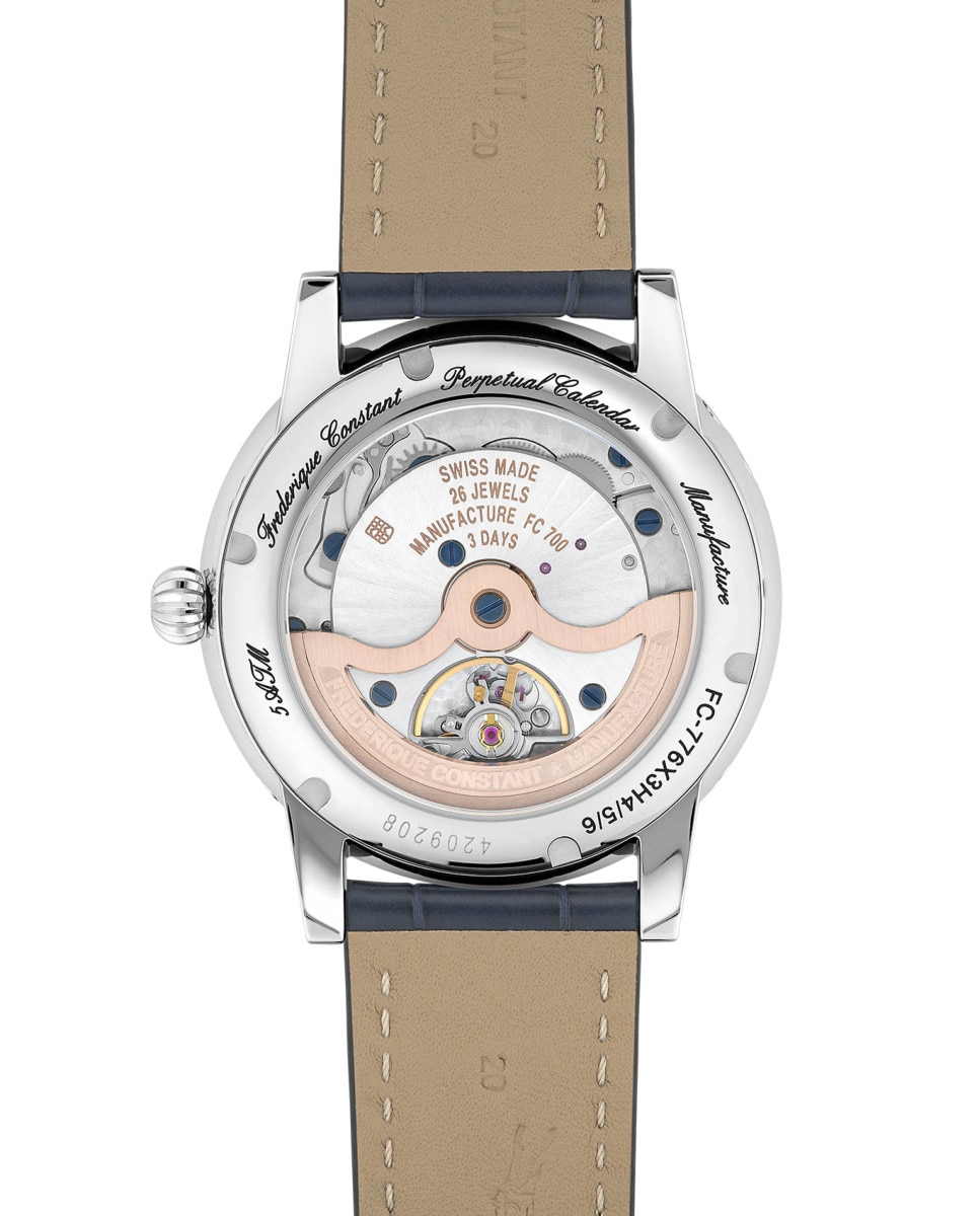 Reloj de hombre manufacture fc-776s3h6 manufacture classic perpetual calendar esfera plata caja de acero - Frederique Constant - Azul Azul-2