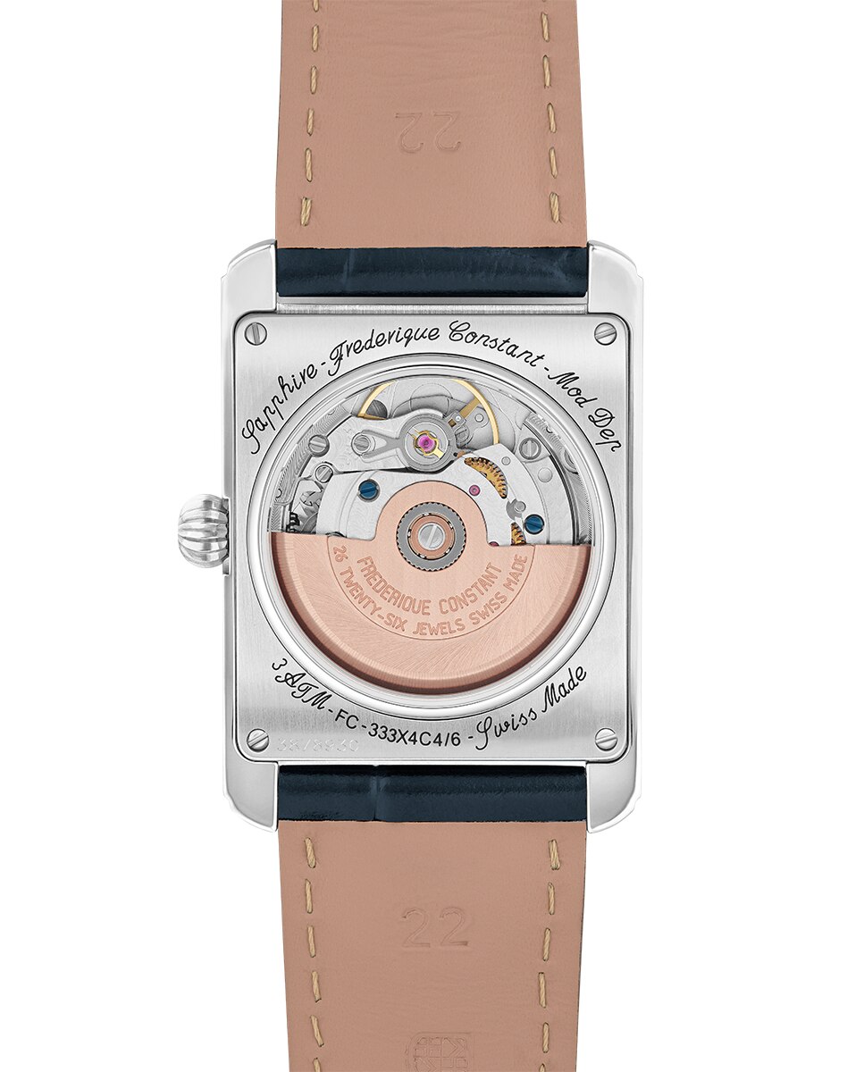 Imagen 2 de Reloj automático de hombre classics carree moonphase automatic fc-333n4c6 caja de acero 42.30x30 mm esfera azul marino - Frederique Constant - Azul Azul